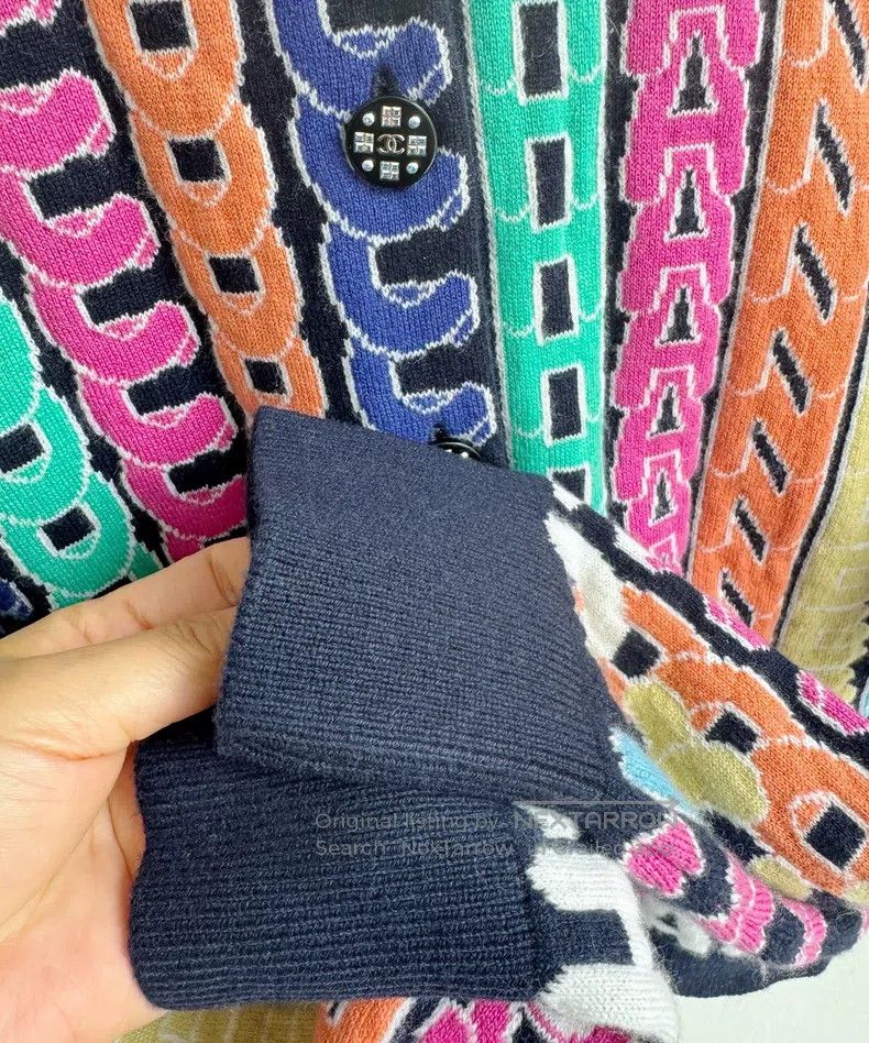 Chanel Chanel 21K colourful letter striped knitted sweater Size XXS / US 00 / IT 34 - 7 Thumbnail