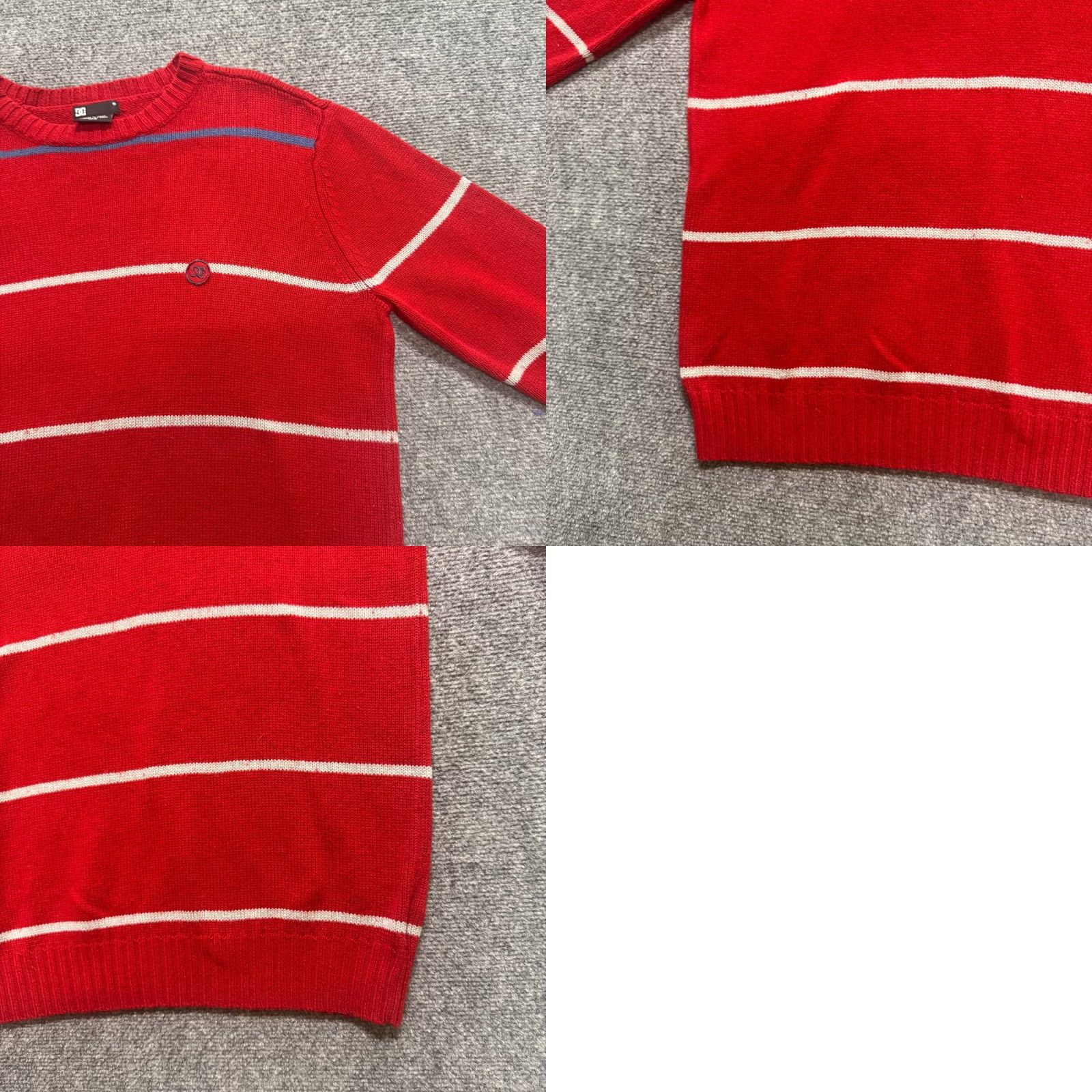 Vintage DC Shoes Sweater Pullover Mens Medium Striped Red Cotton Y2K Skater Sweatshirt Size US M / EU 48-50 / 2 - 9 Thumbnail