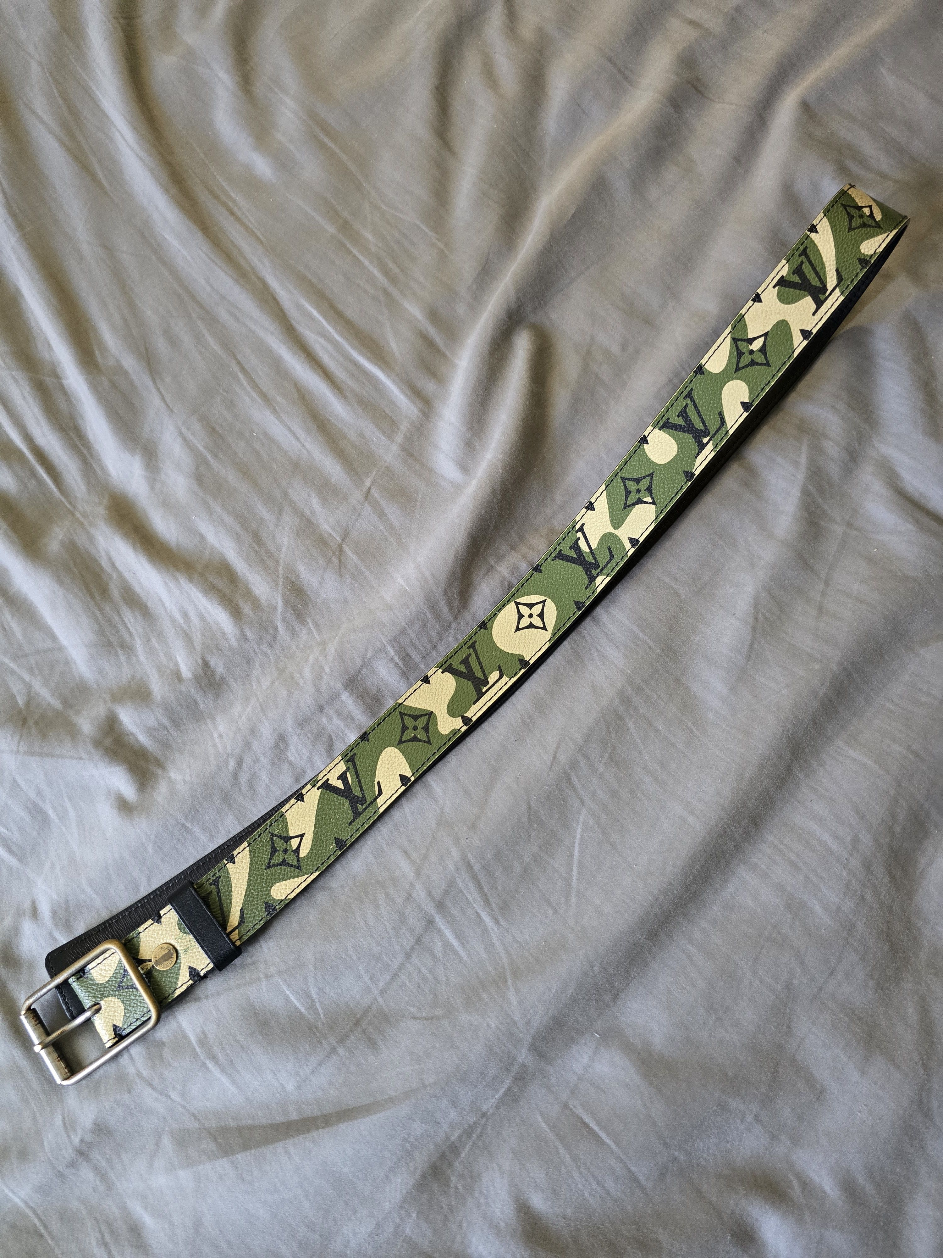 Louis Vuitton × Takashi Murakami Louis Vuitton Takashi Murakami Camouflage belt 100 Size 36 - 7 Thumbnail
