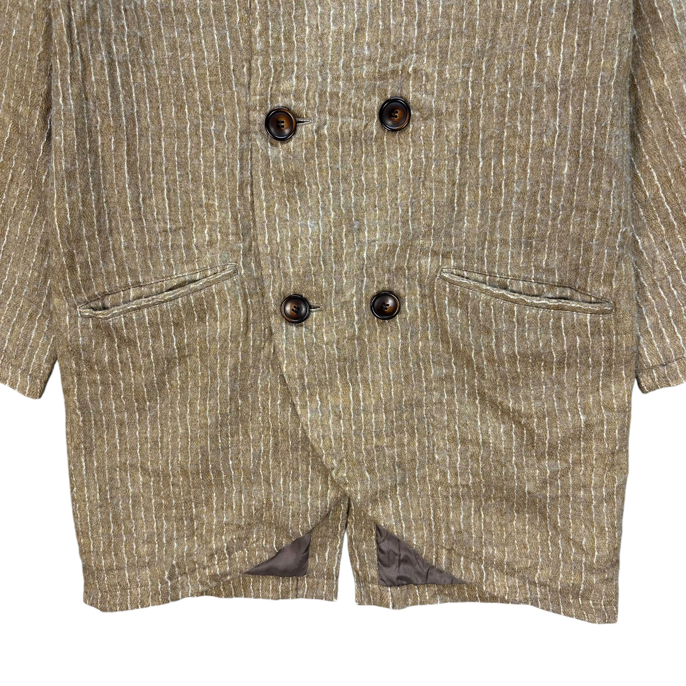 Japanese Brand PLANTATION Striped Double Breasted Coat Jacket #012-1428 Size US M / EU 48-50 / 2 - 4 Thumbnail