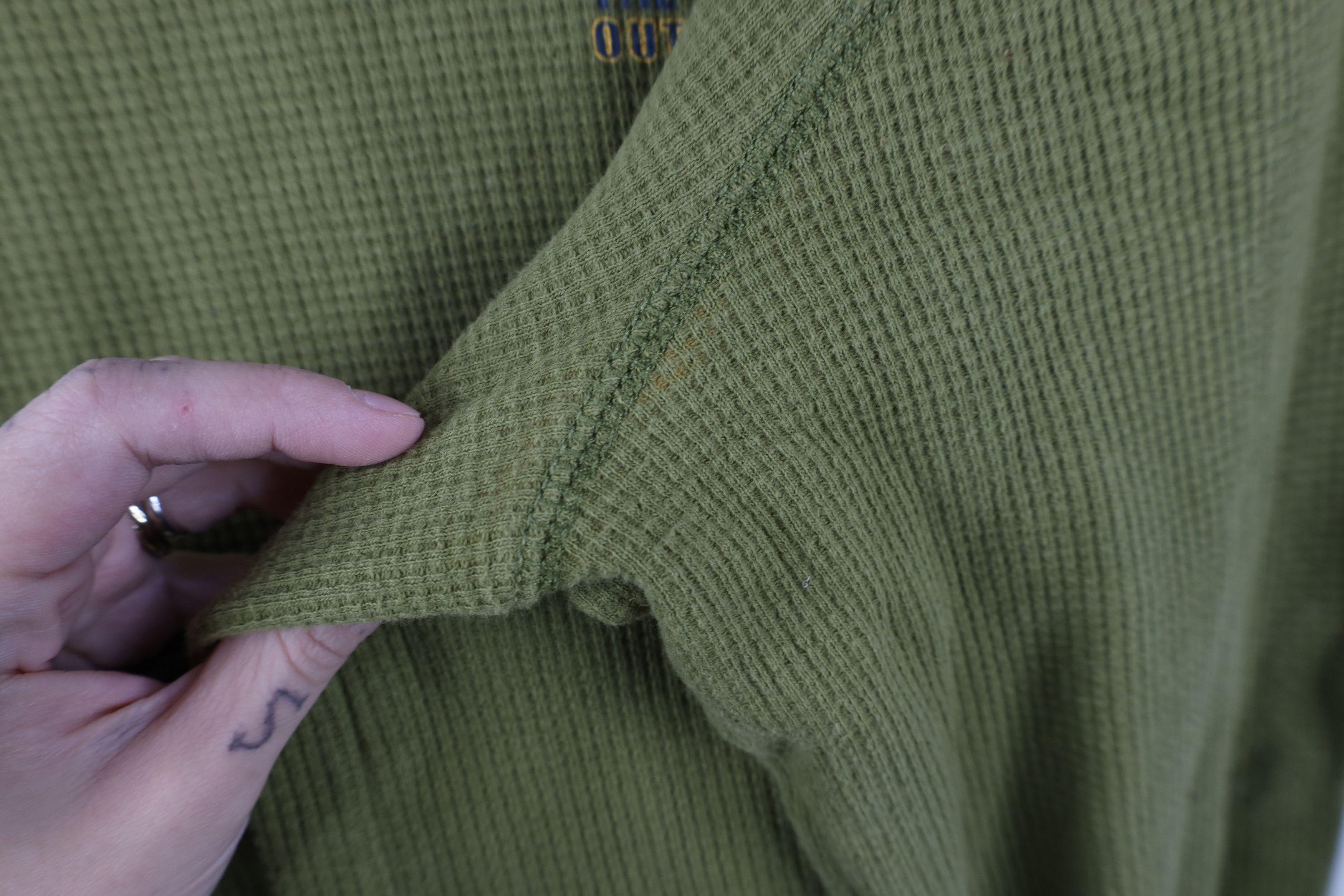 Eddie Bauer Vintage Eddie Bauer Thermal Waffle Knit T-Shirt Green Size US L / EU 52-54 / 3 - 8 Thumbnail