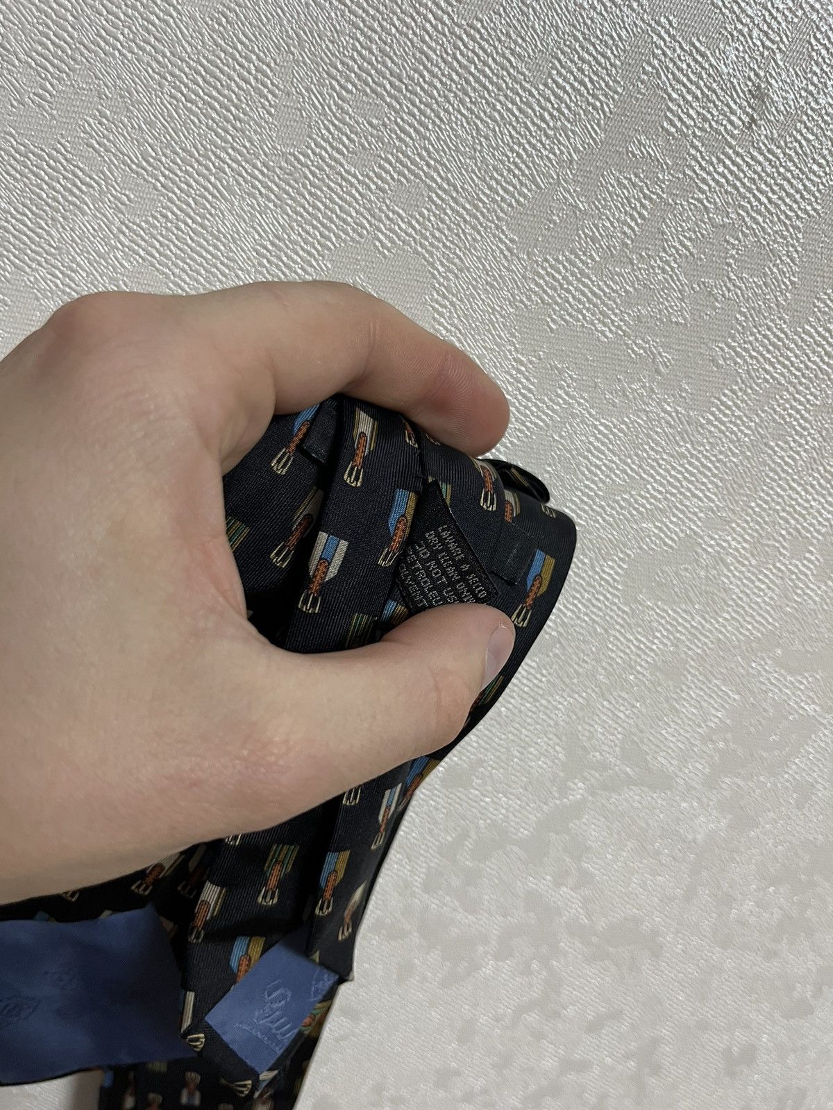 Gucci Gucci GG Vintage 80s Silk Monogrammed Tie Size ONE SIZE - 4 Thumbnail