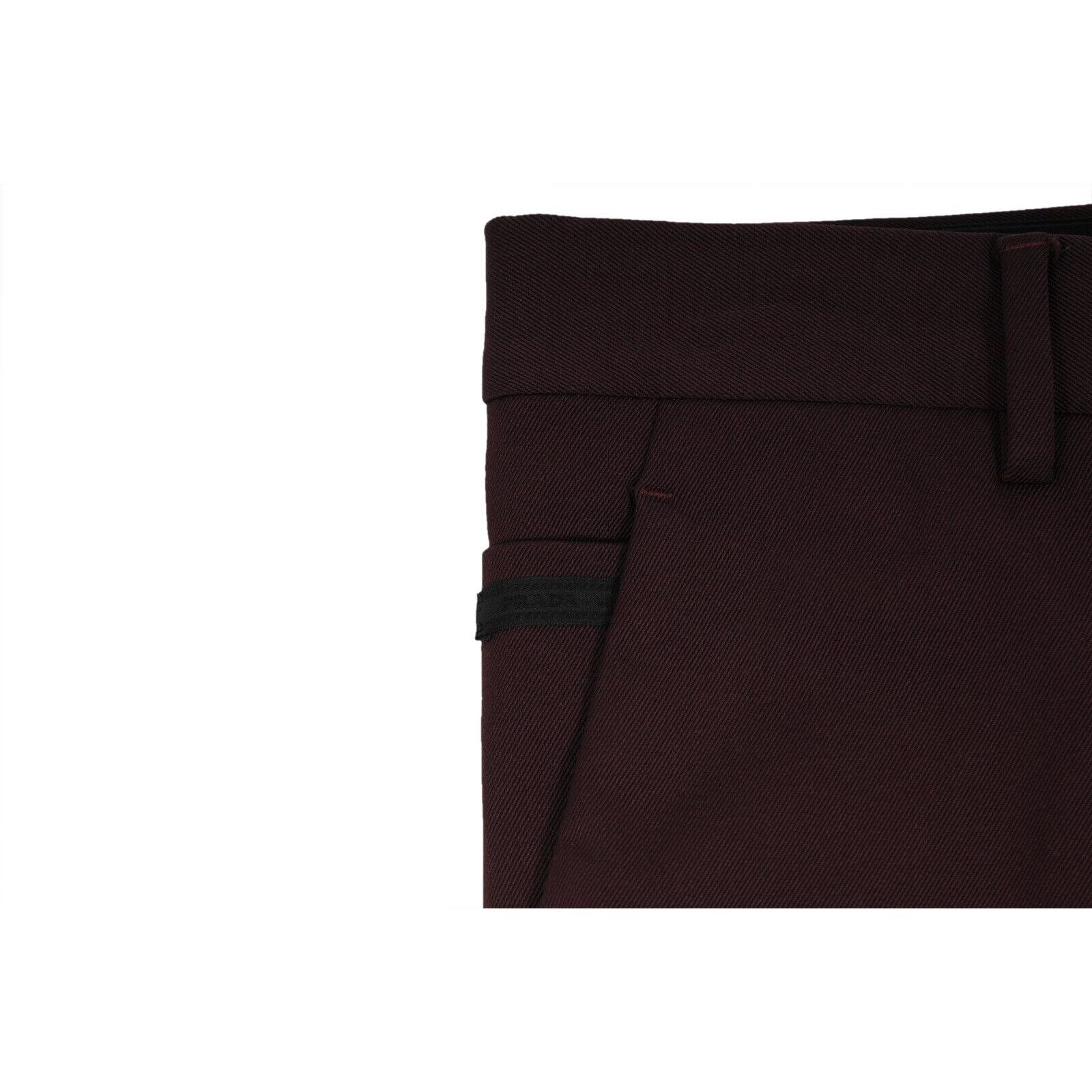 Prada Pants Burgundy Red Nylon Stretch Trousers Size US 34 / EU 50 - 6 Thumbnail