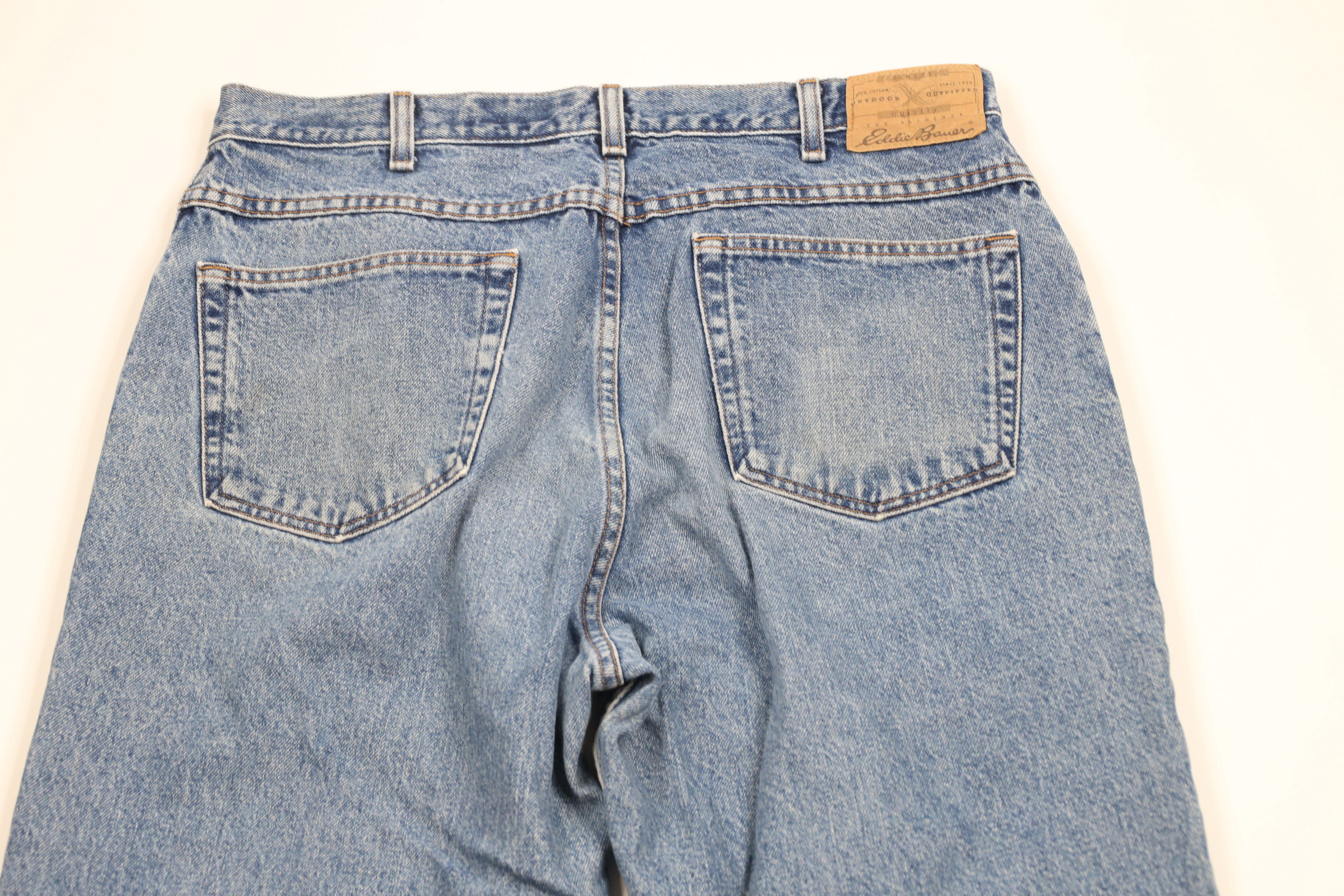 Eddie Bauer × Vintage Vintage 90s Eddie Bauer Relaxed Fit Denim Jeans Blue Cotton Size US 34 / EU 50 - 10 Thumbnail
