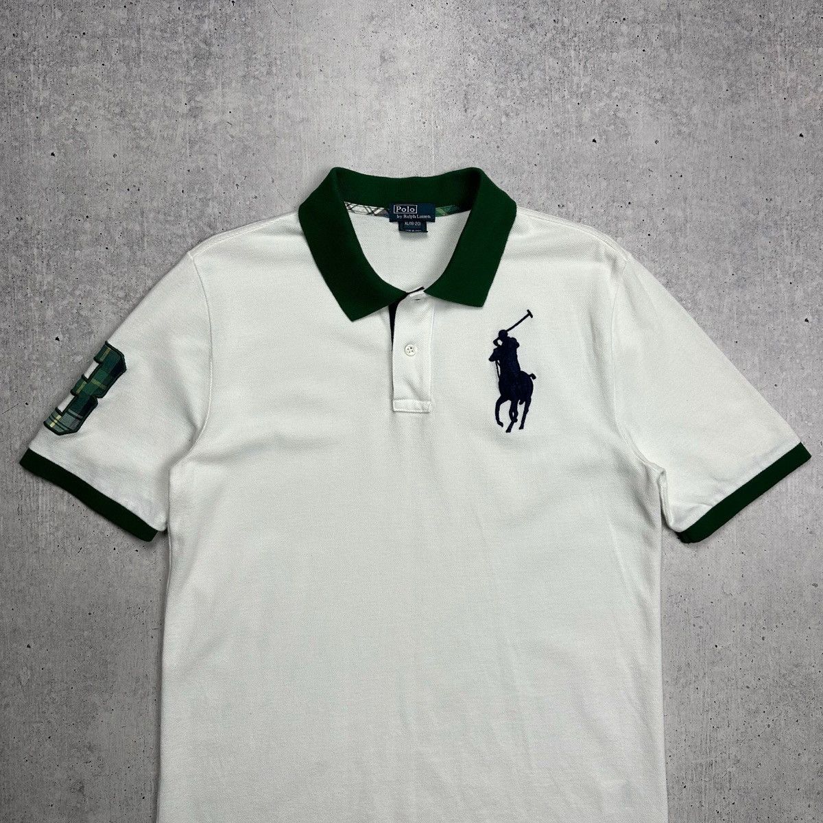 Polo Ralph Lauren × Ralph Lauren Polo Ralph Lauren Big Pony #3 Polo T Shirt White Green Size US M / EU 48-50 / 2 - 2 Thumbnail