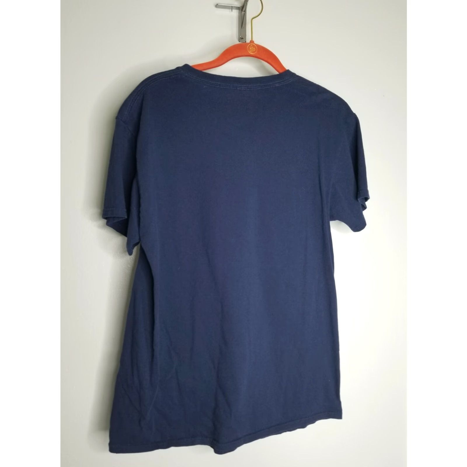 Vintage NAVY Mens M T-Shirt Cat Panda Face Swap Destruct Blue Cotton Short Sleeve Crew Neck Classic Fit Logo Animal Print Image: 90s? No vintage Size US M / EU 48-50 / 2 - 2 Thumbnail