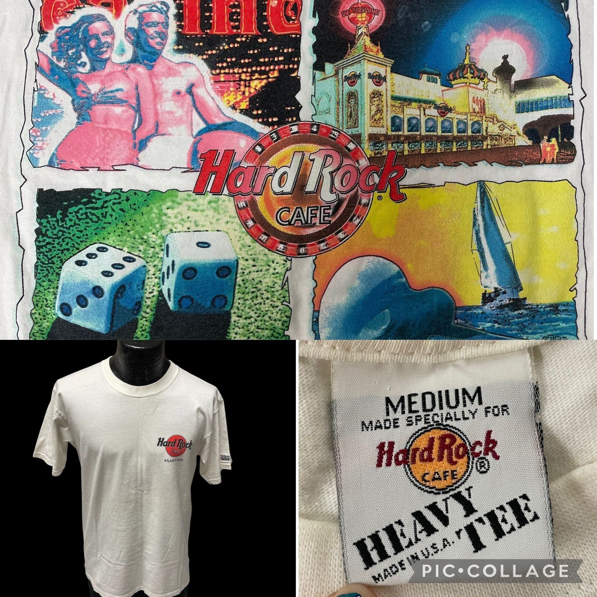 Hard Rock Cafe Vtg Hard Rock Cafe Atlantic City CASINO Graphic T Shirt Size US M / EU 48-50 / 2 - 1 Thumbnail