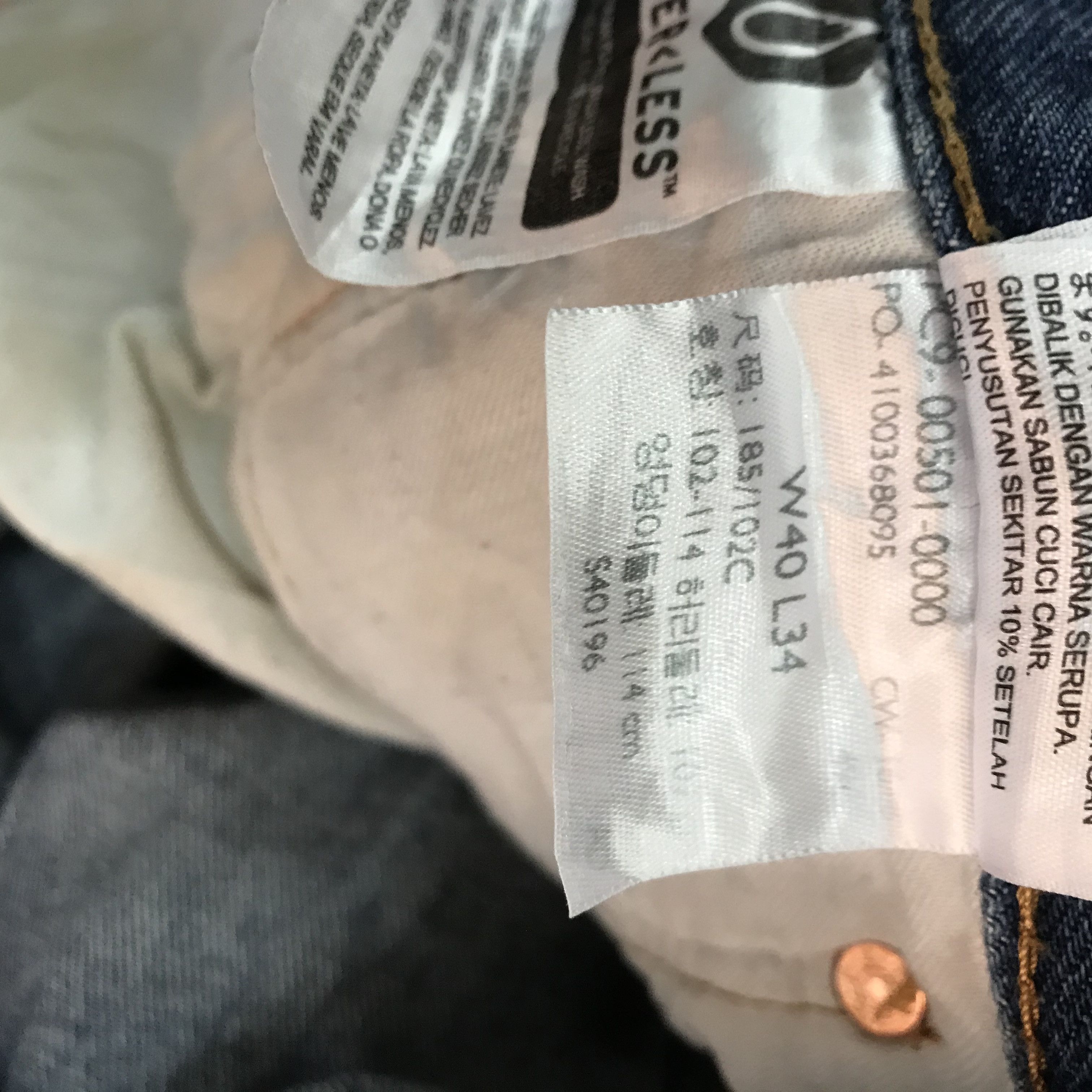 Levi's Vintage Y2K Levi’s 501 Straight Leg Jeans Faded Blue Indigo Size US 40 / EU 56 - 14 Thumbnail