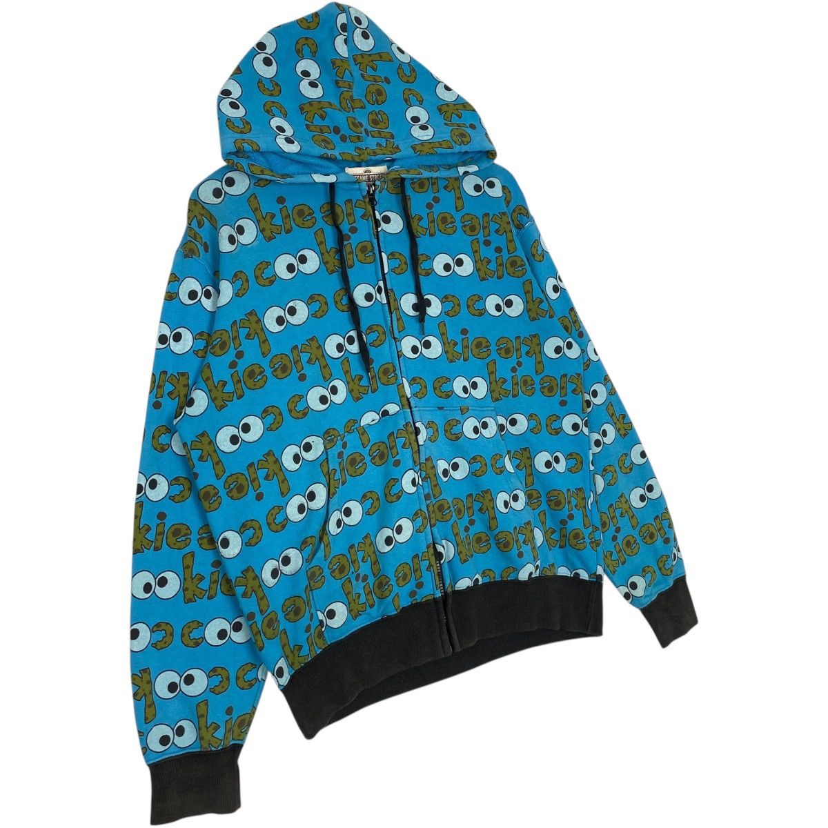 Vintage Vintage Cookie Monster Full Zip Hoodie Sweater Blue Size M Size M / US 6-8 / IT 42-44 - 3 Thumbnail