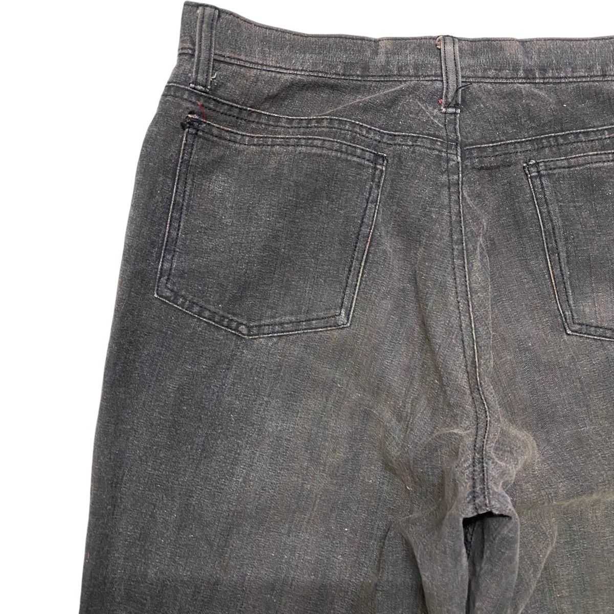 Japanese Brand DOMON HOMME Rainbow Super Flare Denim Jeans Faded Black Size US 31 - 12 Thumbnail