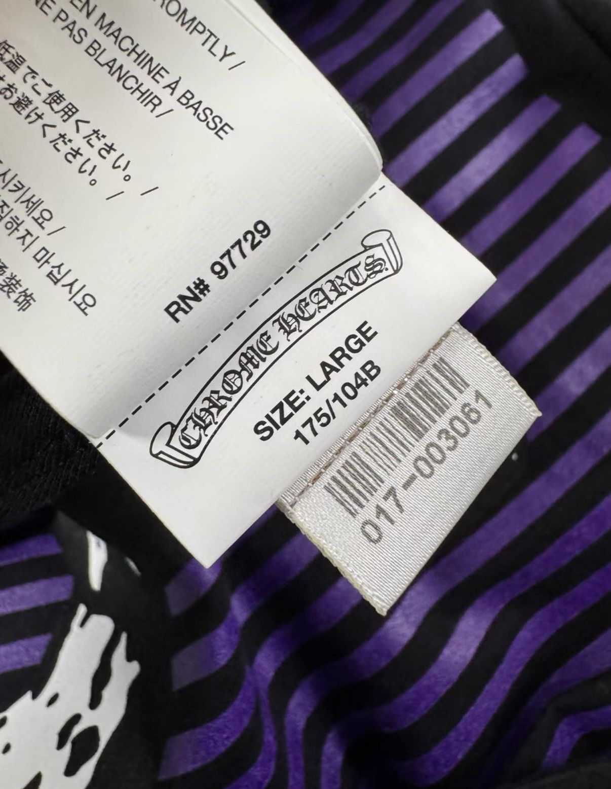 Chrome Hearts Chrome Hearts Foti Stripe Cross Puppy Skull Tee Size US L / EU 52-54 / 3 - 7 Thumbnail