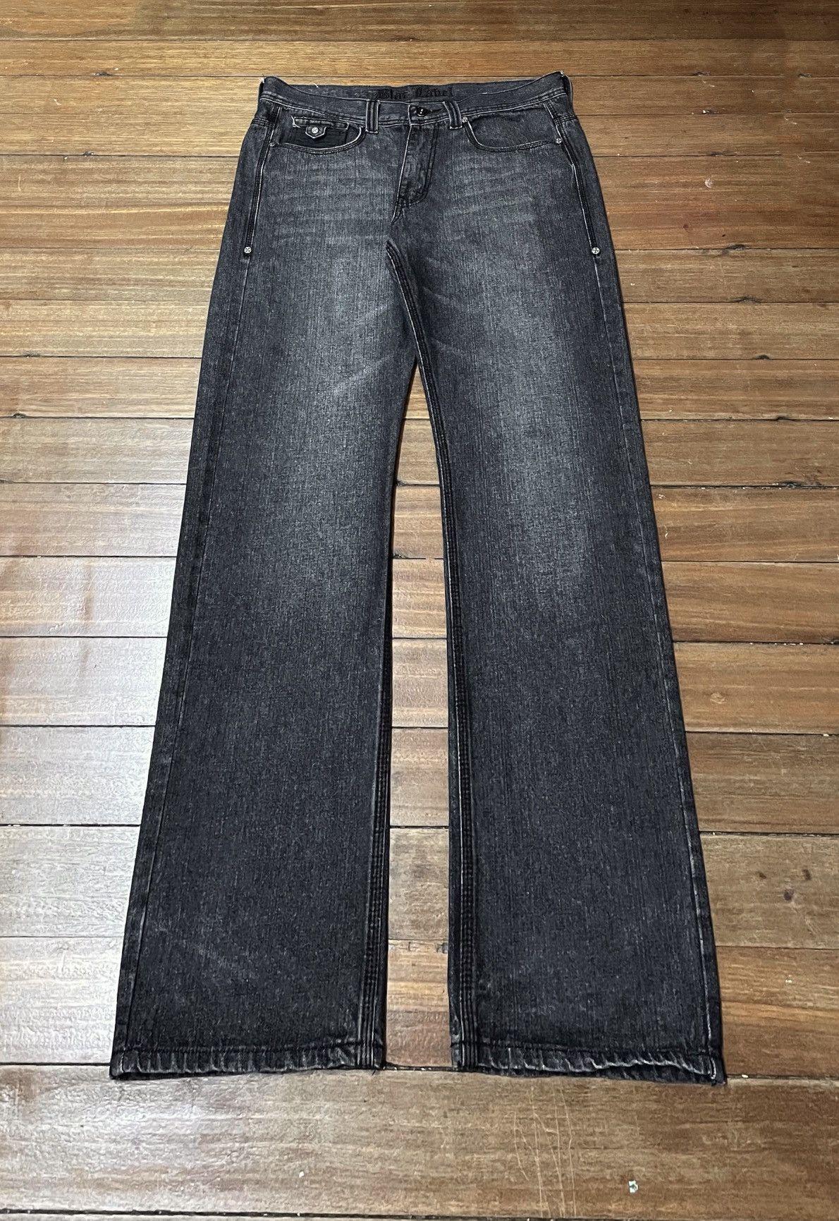 Designer × Vintage Rare Design Vintage Brand Blar Label Jeans 2000s Size US 36 / EU 52 - 1 Thumbnail