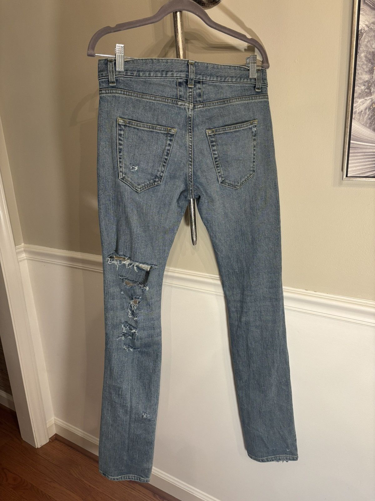 Saint Laurent Paris Title: Saint Laurent Paris 2014 D01 M/SL-LW Destroyed Jeans Size US 28 / EU 44 - 2 Thumbnail