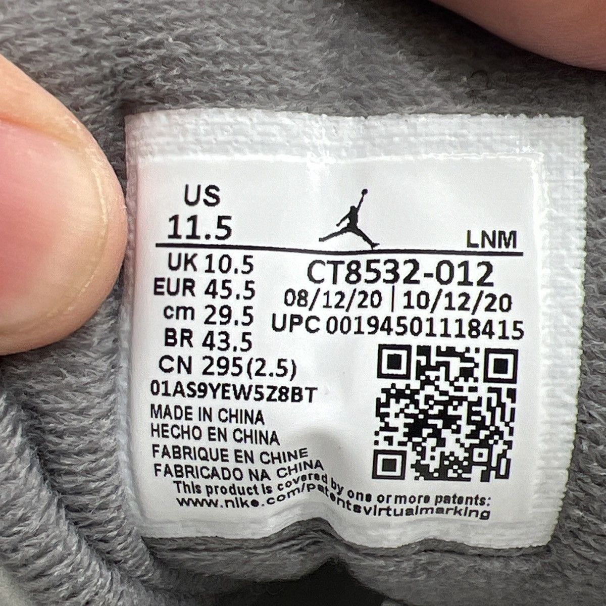 Jordan Brand Air Jordan 3 cool grey Size US 11.5 / EU 44-45 - 8 Thumbnail