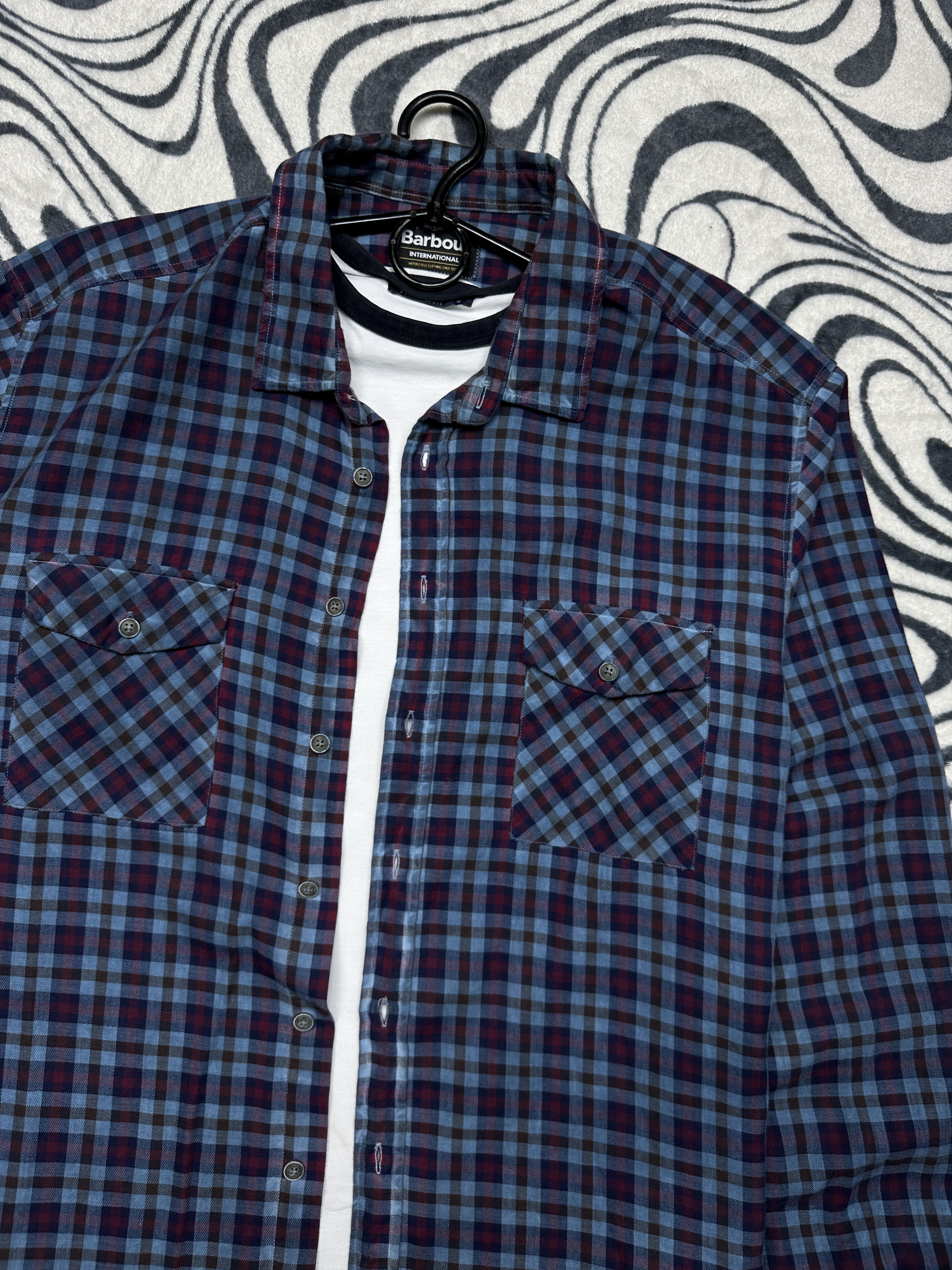 Barbour Barbour International Mens Flannel Plaid Shirt Size US XXL / EU 58 / 5 - 2 Thumbnail