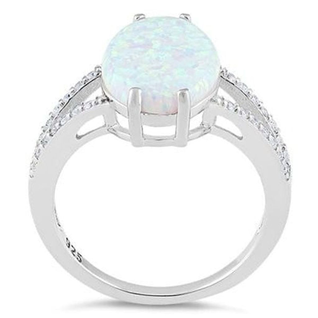 Other New Sterling Silver Marquise White Lab Opal Ring Size 7 Size ONE SIZE - 3 Thumbnail