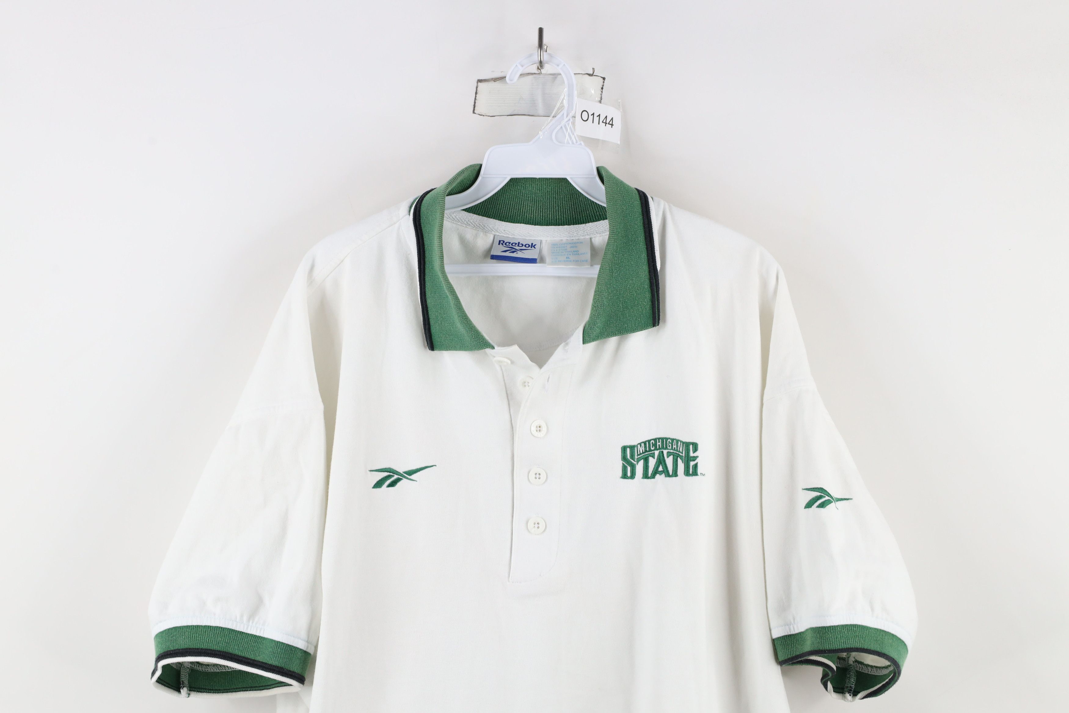 Reebok × Vintage Vintage 90s Reebok State University Collared Polo Shirt Size US XL / EU 56 / 4 - 2 Thumbnail