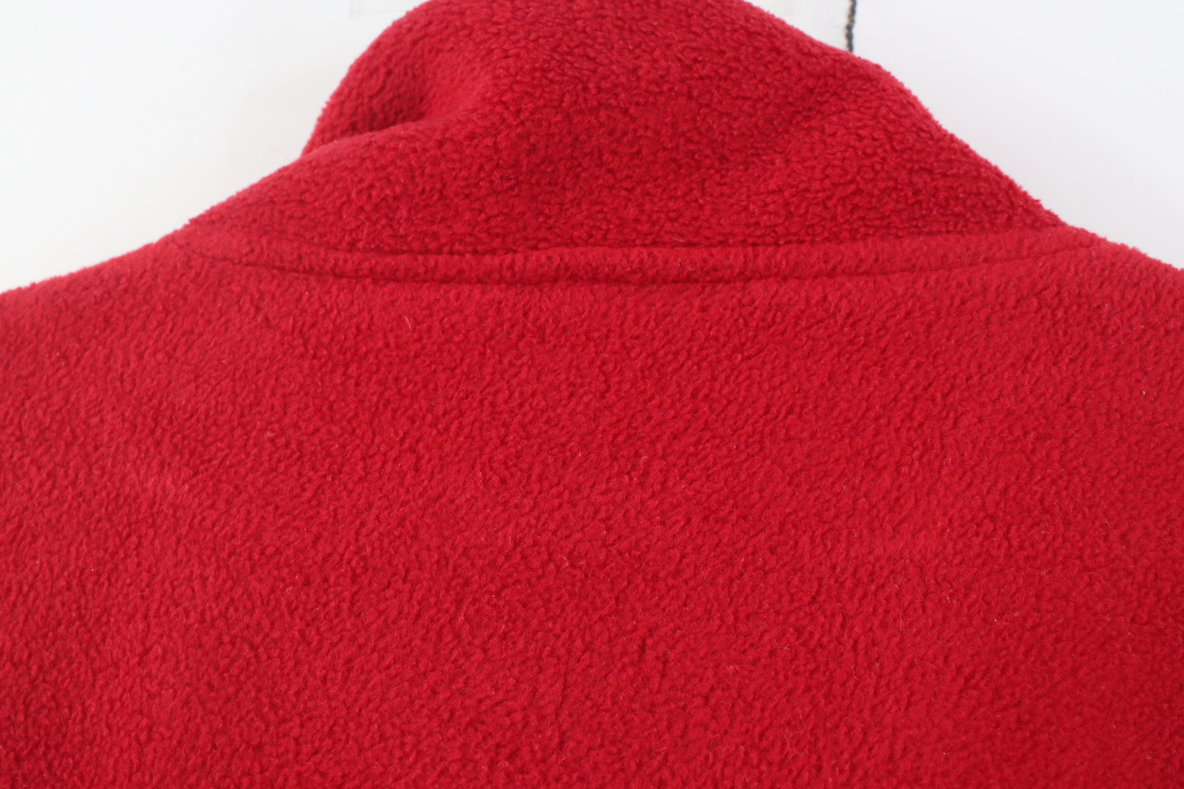 Vintage Vintage 90s Ohio State University 1/4 Zip Fleece Sweater Red Size US XL / EU 56 / 4 - 10 Thumbnail