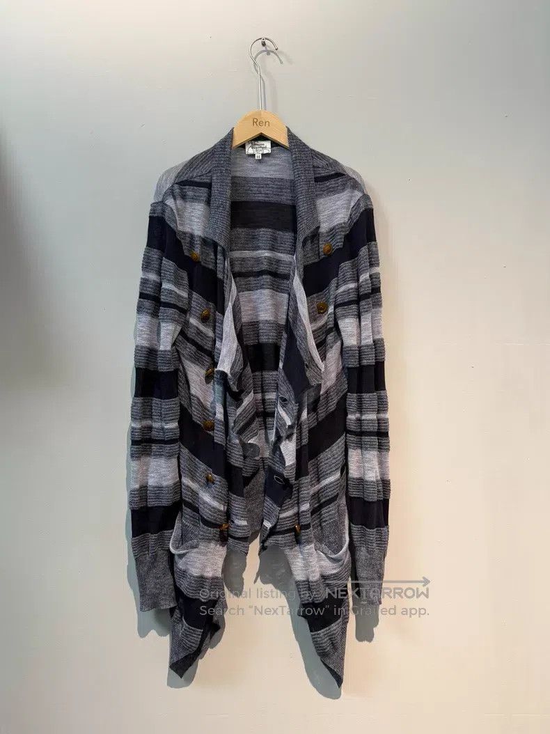 Vivienne Westwood Vivienne Westwood Irregular wool knit long-sleeve cardigan Size M / US 6-8 / IT 42-44 - 2 Thumbnail