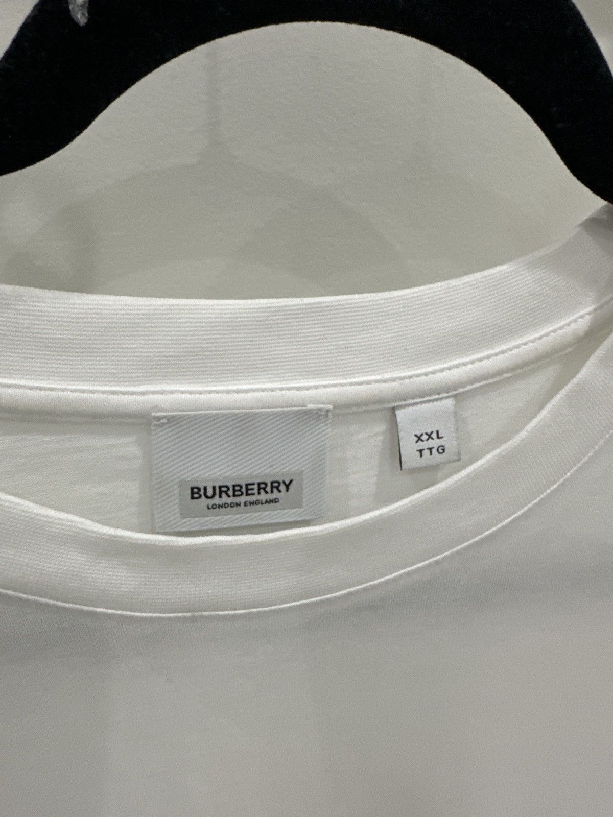 Burberry White Monogram Emerson T-Shirt Size US XXL / EU 58 / 5 - 4 Thumbnail