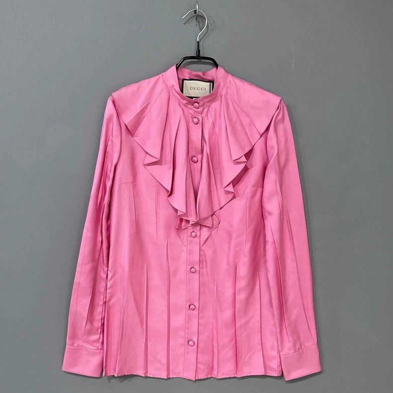 Gucci Gucci Pink forged flower top with long sleeves Size XS / US 0-2 / IT 36-38 - 1 Thumbnail