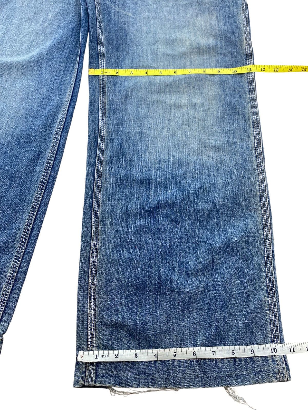Abercrombie & Fitch Abercrombie And Fitch Faded Wash Carpenter Style Baggy Jeans Size US 34 / EU 50 - 12 Thumbnail