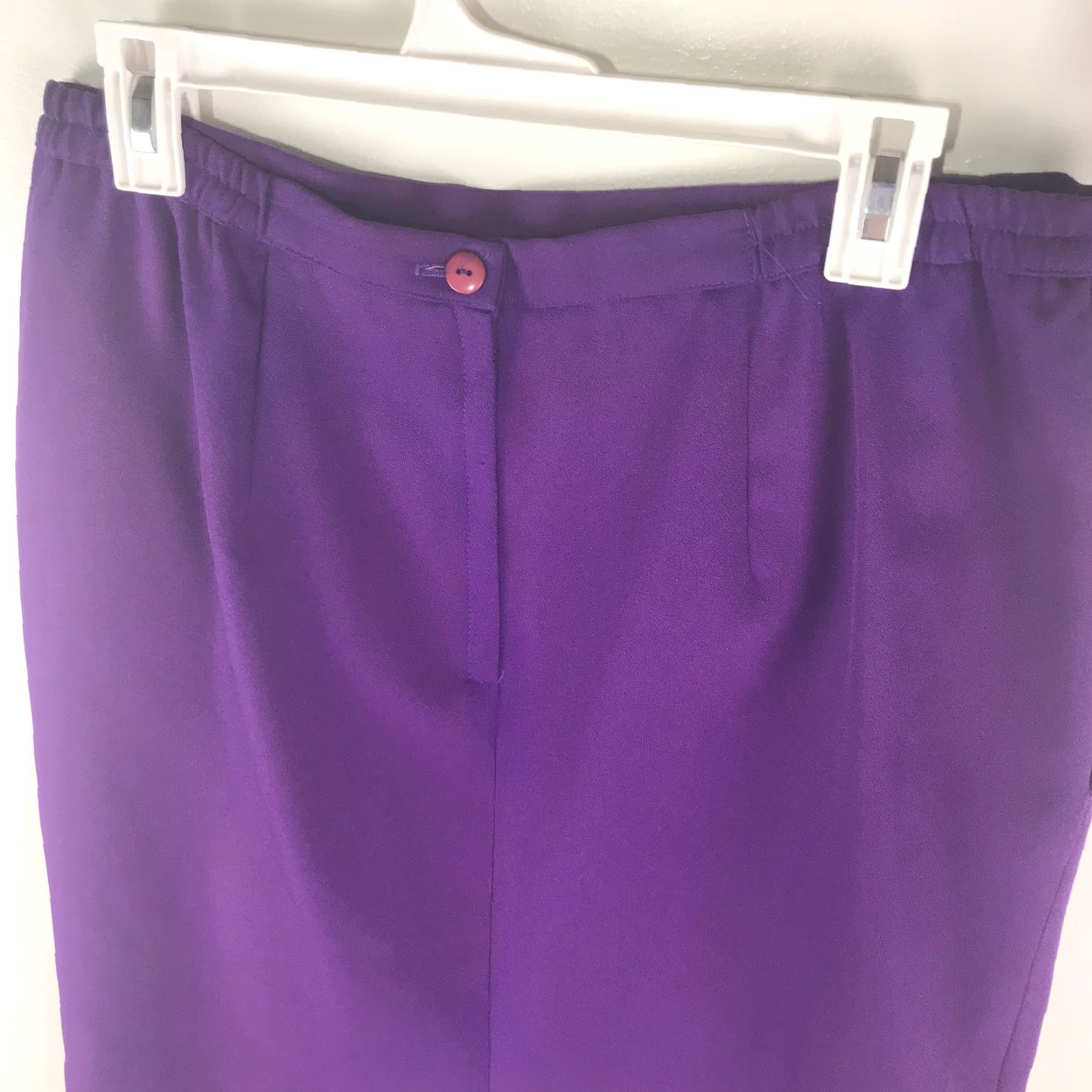 Vintage Vintage Karen Stuart Purple Pleated Midi Skirt Womens Size 16 USA Size 38" / US 16 / IT 52 - 6 Thumbnail