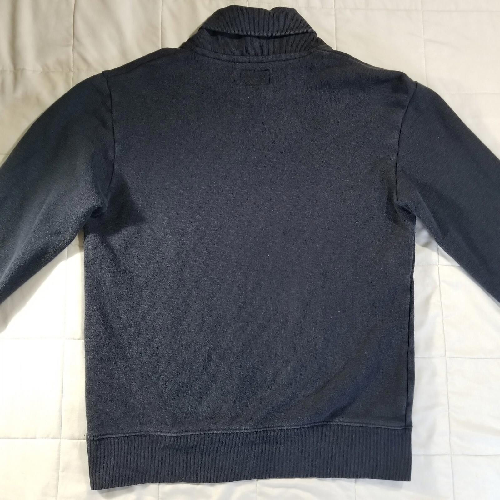 Frank & Oak Frank & Oak Small Navy Sweater W/ Crossed Collar Neck 112201 Size S / US 4 / IT 40 - 2 Thumbnail