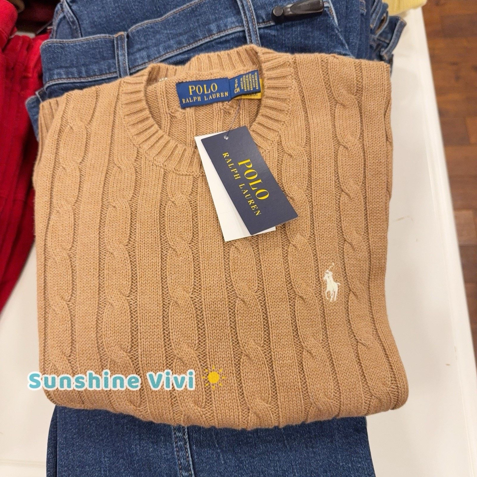 Polo Ralph Lauren NWT Polo Ralph Lauren Woman Cotton ShortSleeve Sweater Camel Size S / US 4 / IT 40 - 7 Thumbnail