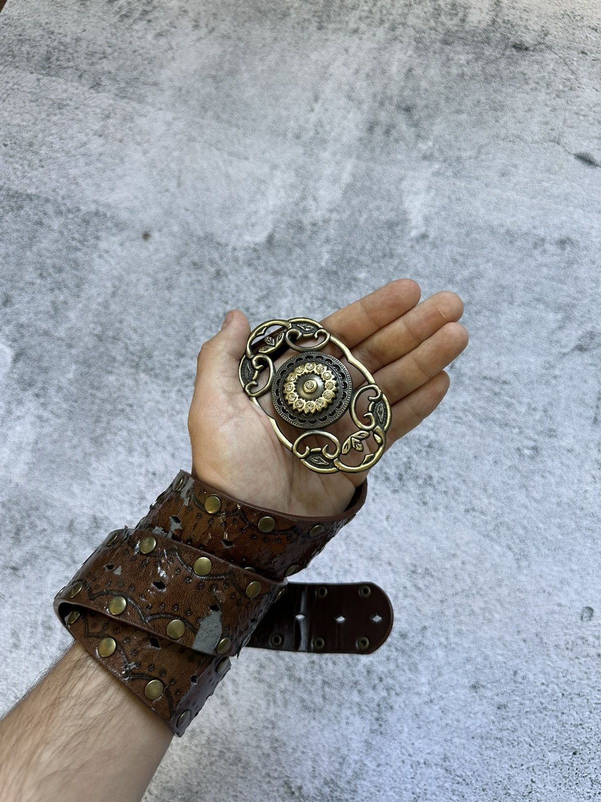 Japanese Brand Vintage Distressed Hysteric Style Belt Y2K Metal Logo Size ONE SIZE - 2 Thumbnail