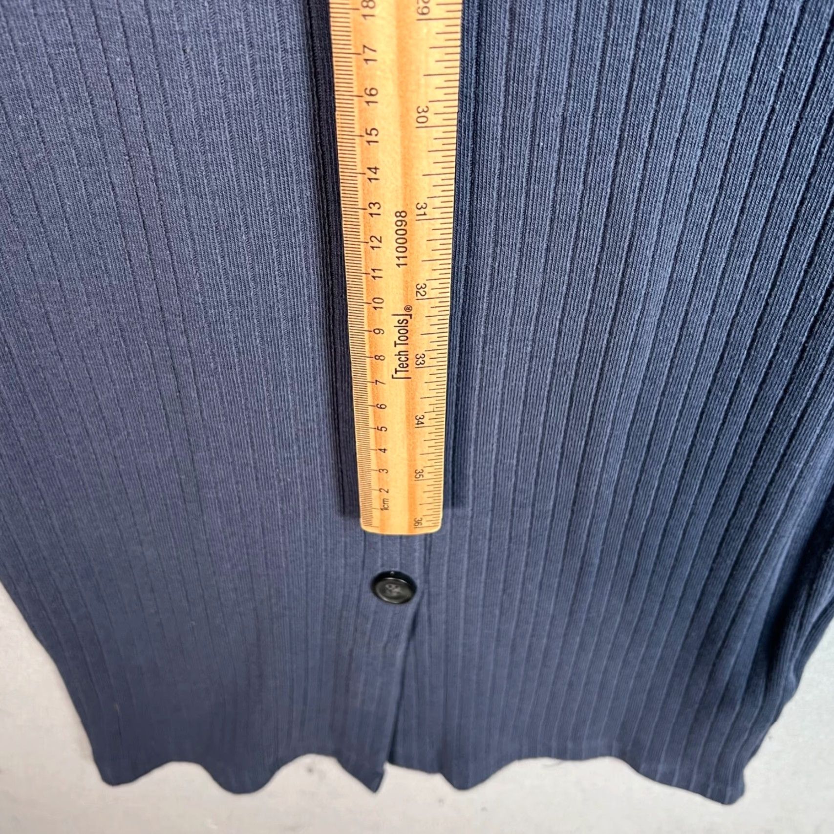 Madewell Madewell Blue Ribbed Button-Down Maxi Dress Womens XXS Long Sleeve Knit Size XXS / US 00 / IT 34 - 6 Thumbnail