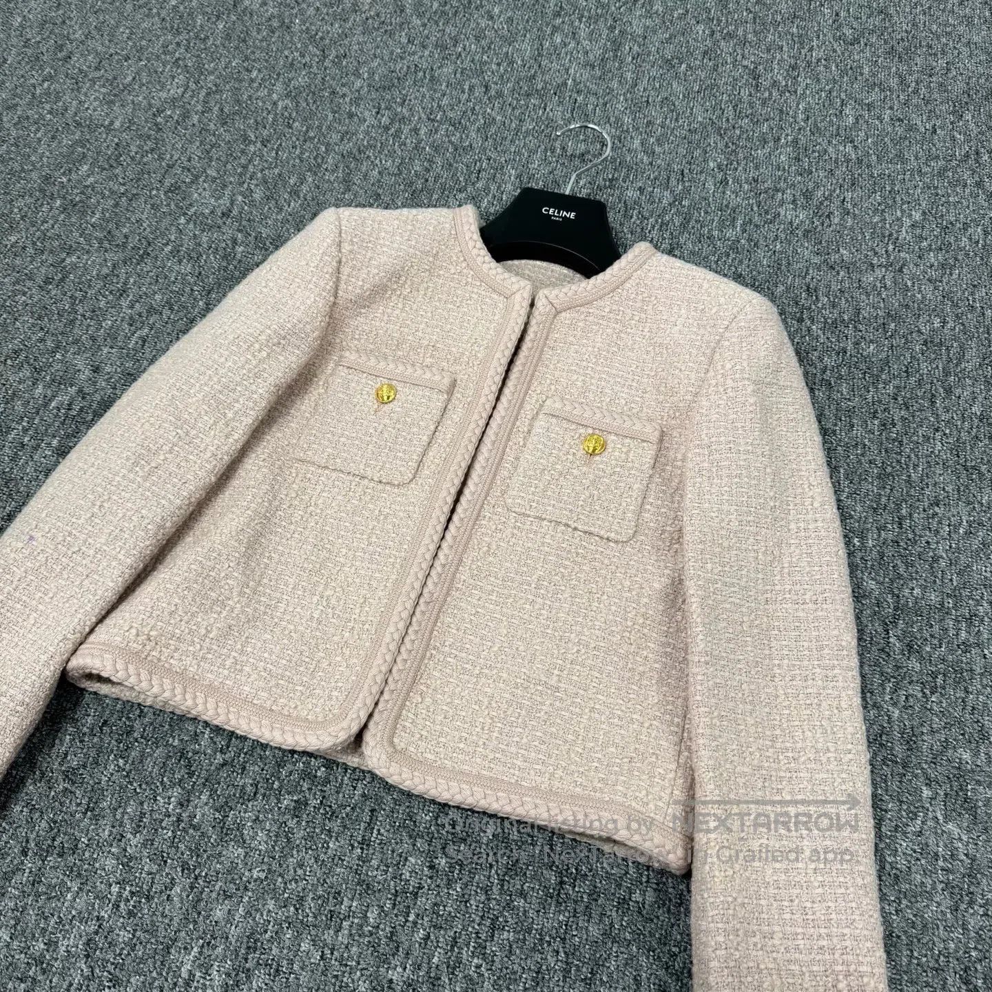 Celine CELINE Heavy-duty woven fabric; gold buttons; short coat| Size US S / EU 44-46 / 1 - 3 Thumbnail