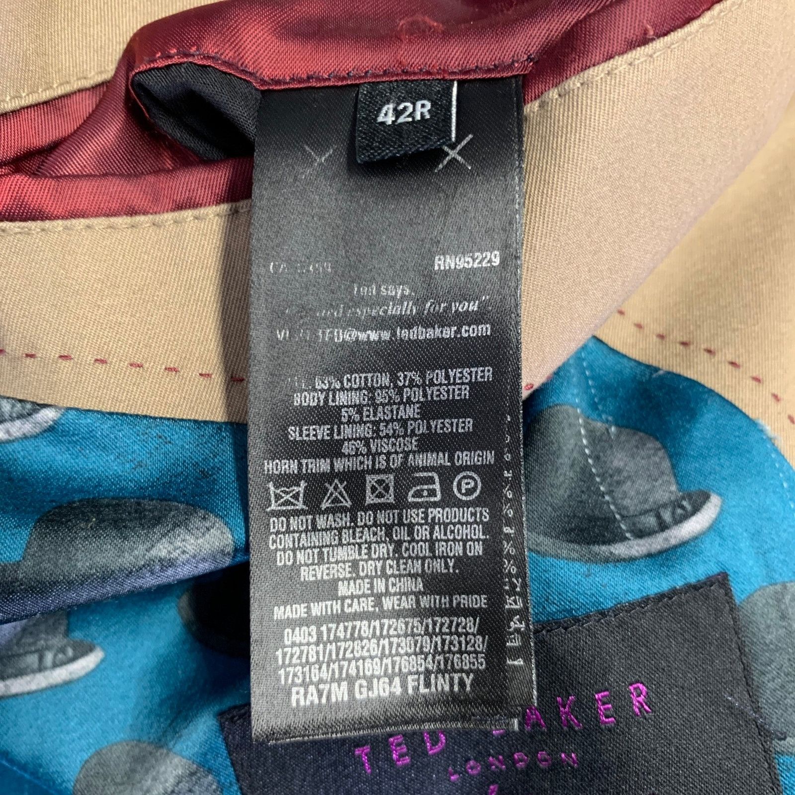 Ted Baker TED BAKER Size L Khaki Solid Cotton Polyamide Overcoat Coat Size US L / EU 52-54 / 3 - 6 Thumbnail