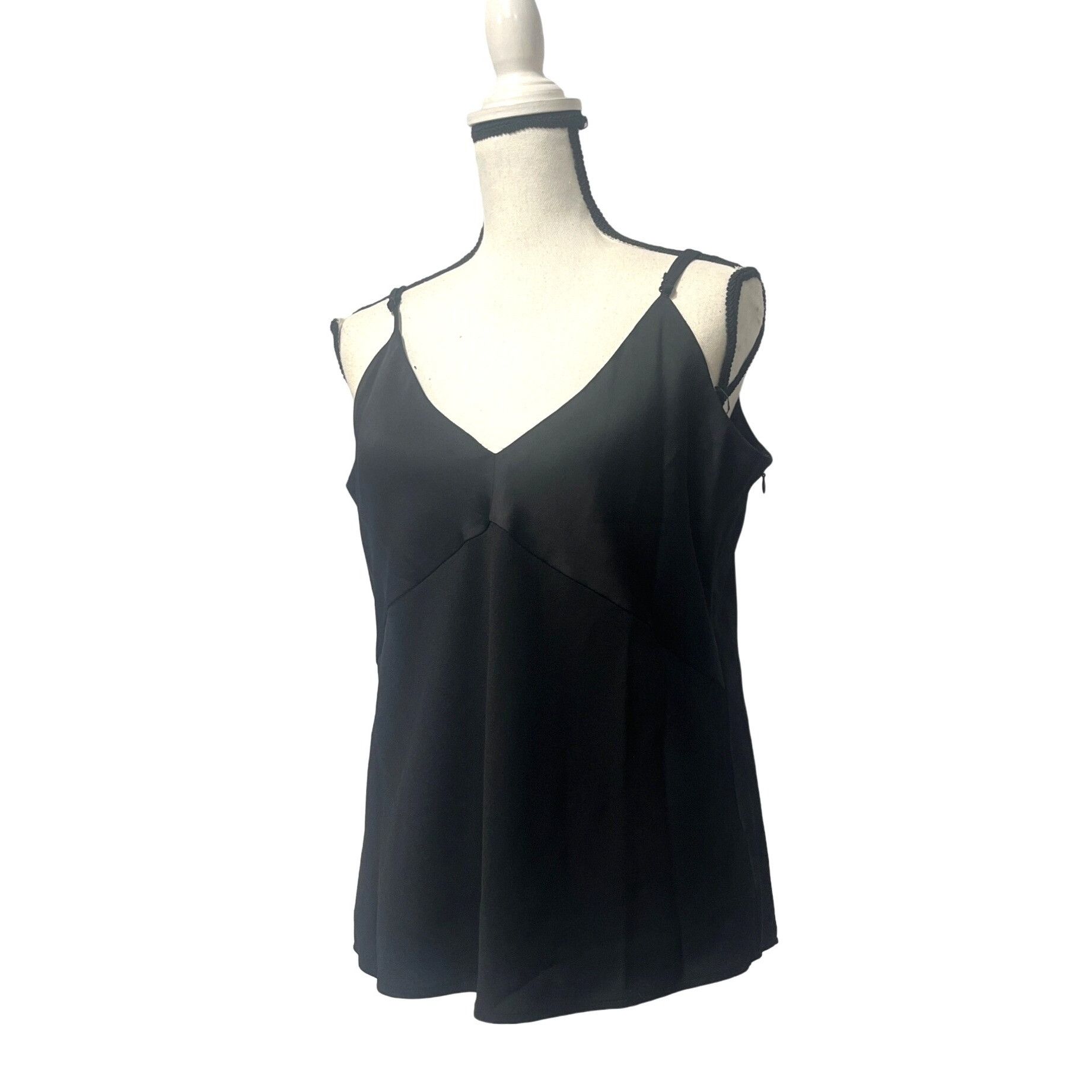 DKNY DKNY Mixed Media Camisole Top, Black, L Size L / US 10 / IT 46 - 3 Thumbnail