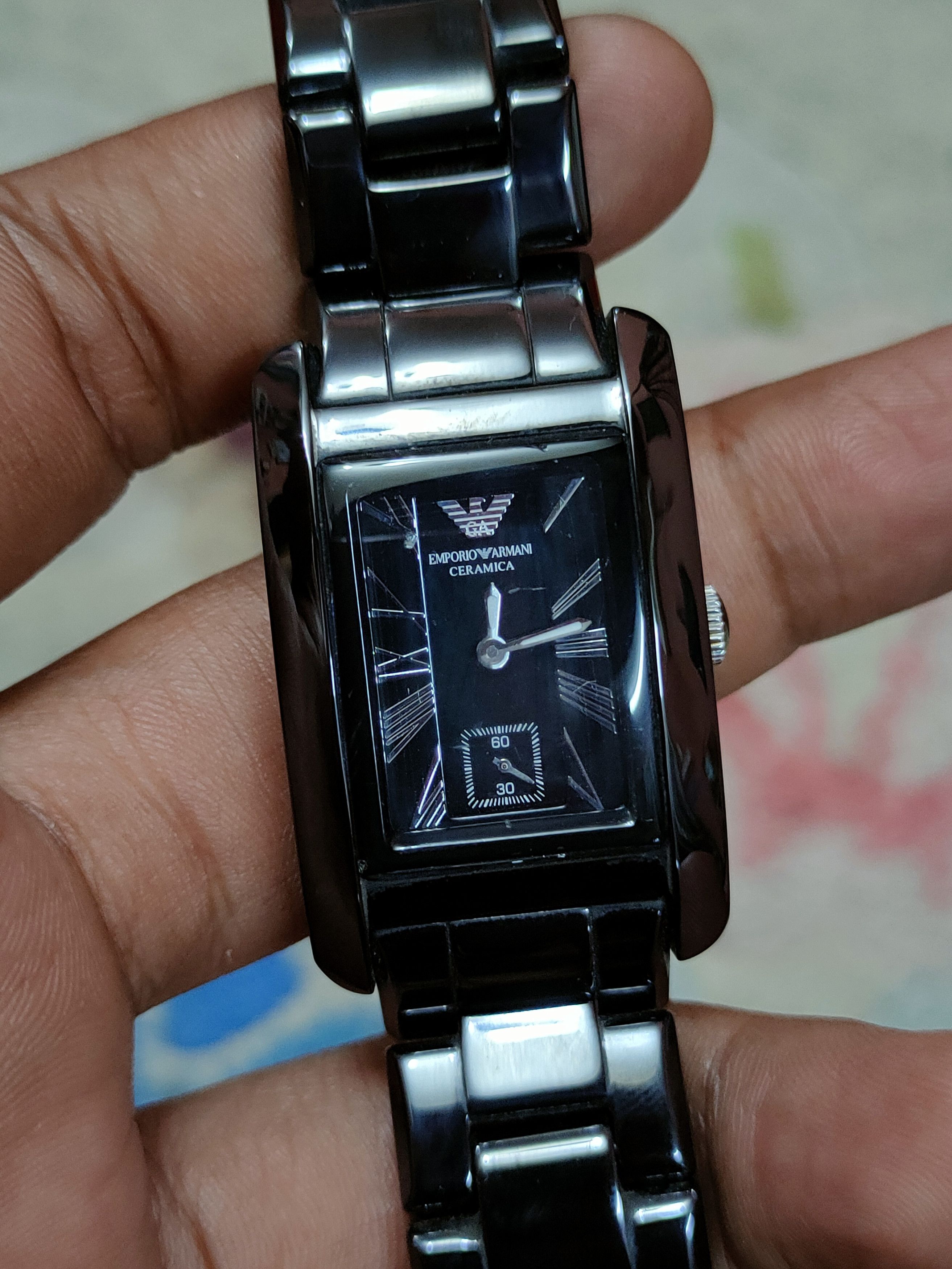 Emporio Armani × Vintage Emporio Armani ceramic black vintage watch #dumoh Size ONE SIZE - 16 Thumbnail