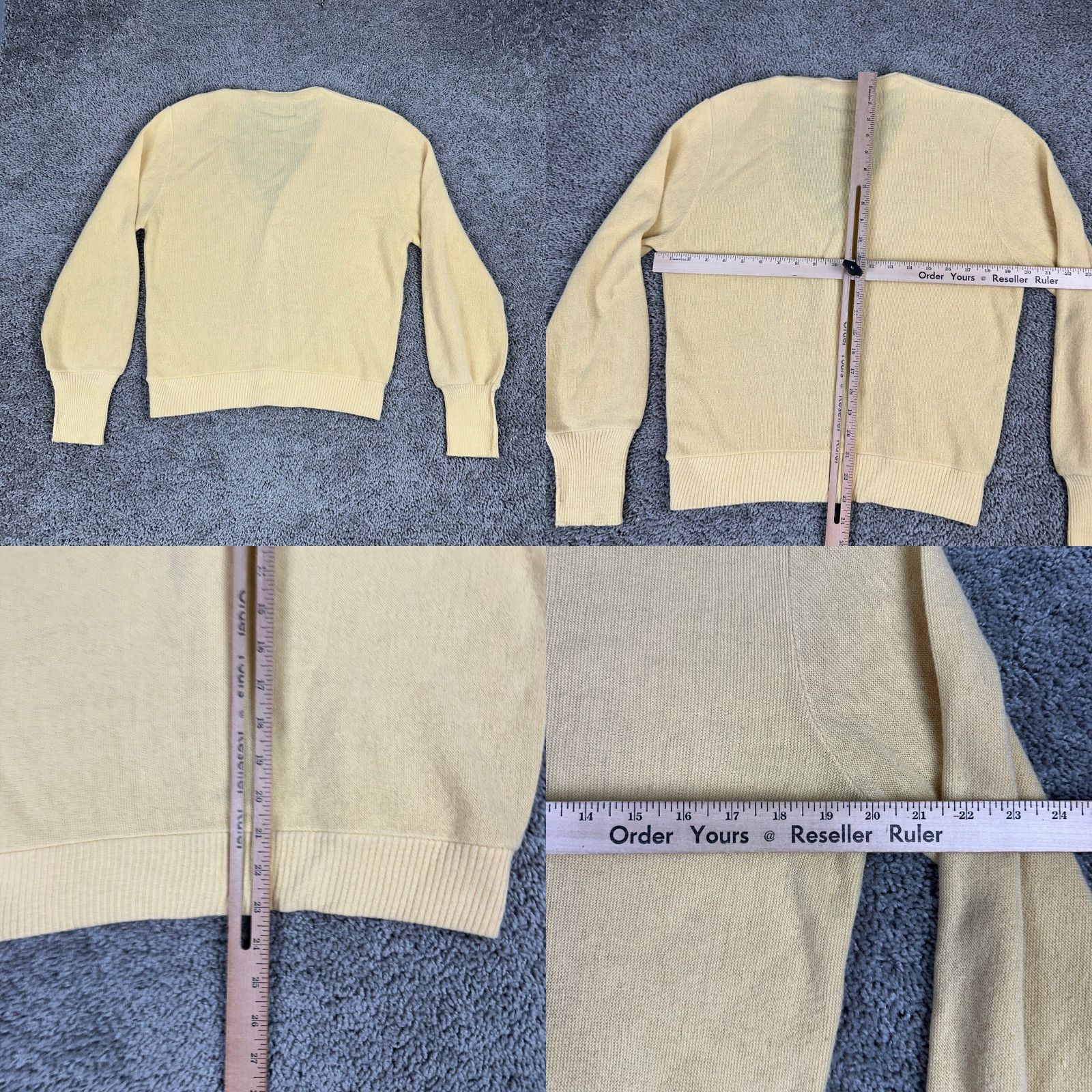 Vintage VINTAGE Arnold Palmer Robert Bruce Sweater Cardigan Mens S Yellow Solid Knit Button Up Cardigan All Seasons Fall Spring Summer Winter 60s Mens Size US S / EU 44-46 / 1 - 8 Thumbnail