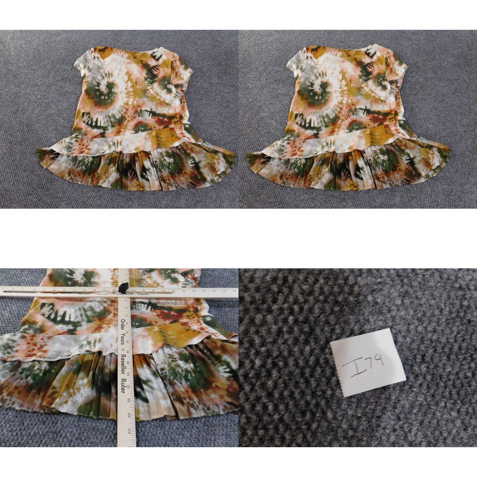 Vintage Simply Vera Vera Wang Blouse Shirt Green Small Womens Crew Neck Short Sleeve Knit Polyester Ruffle Stretch Pullover Casual Classic Modern Size S / US 4 / IT 40 - 8 Thumbnail