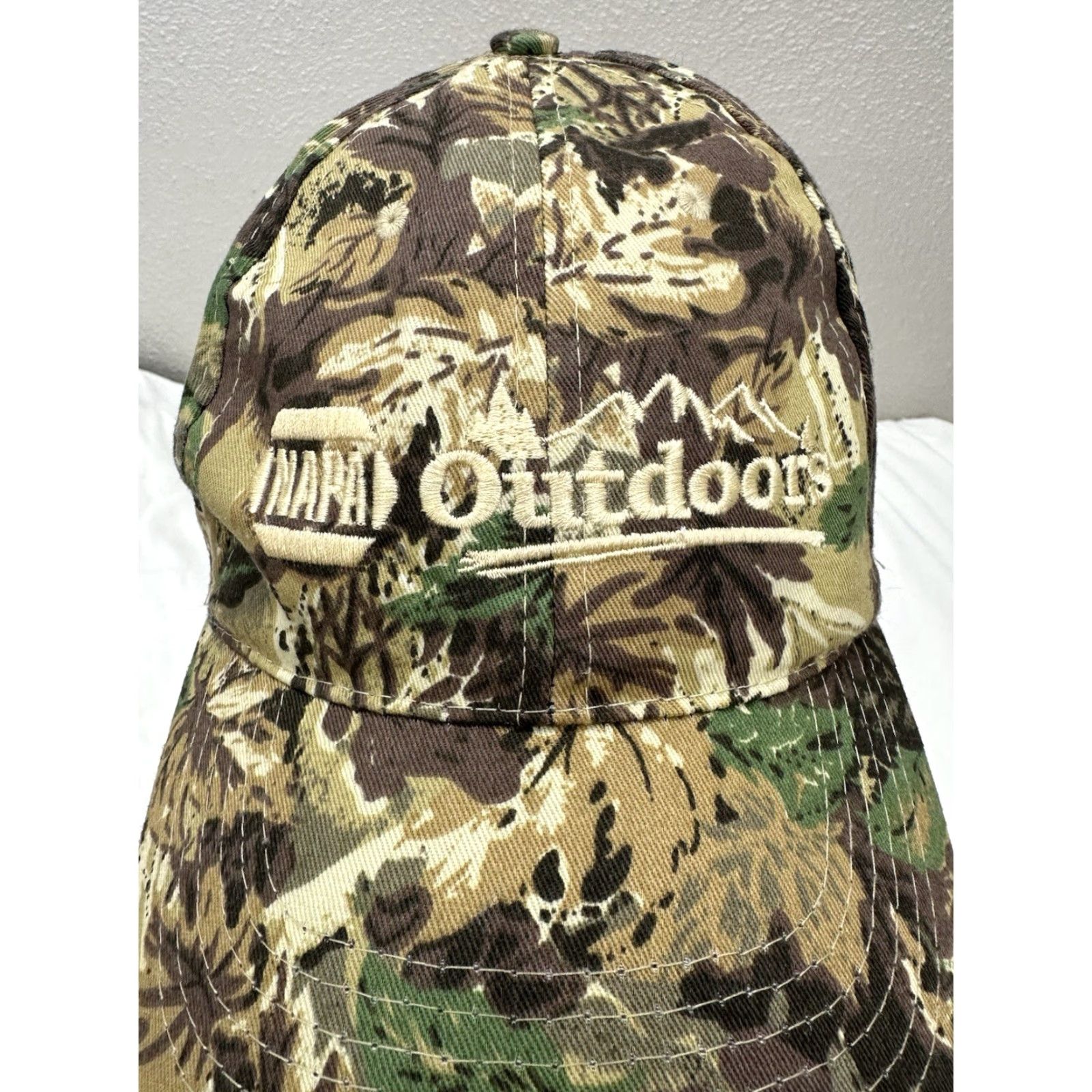 Vintage NAPA Outdoor Baseball Hat Brown Camo Adjustable Cap Size ONE SIZE - 2 Thumbnail