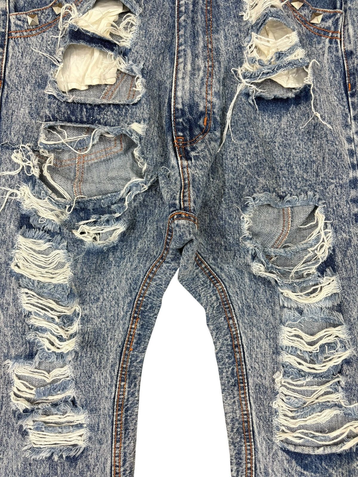 Super Lovers Vintage Japanese Super Lovers Destroyed Jean Shorts Jorts Size US 29 - 5 Thumbnail