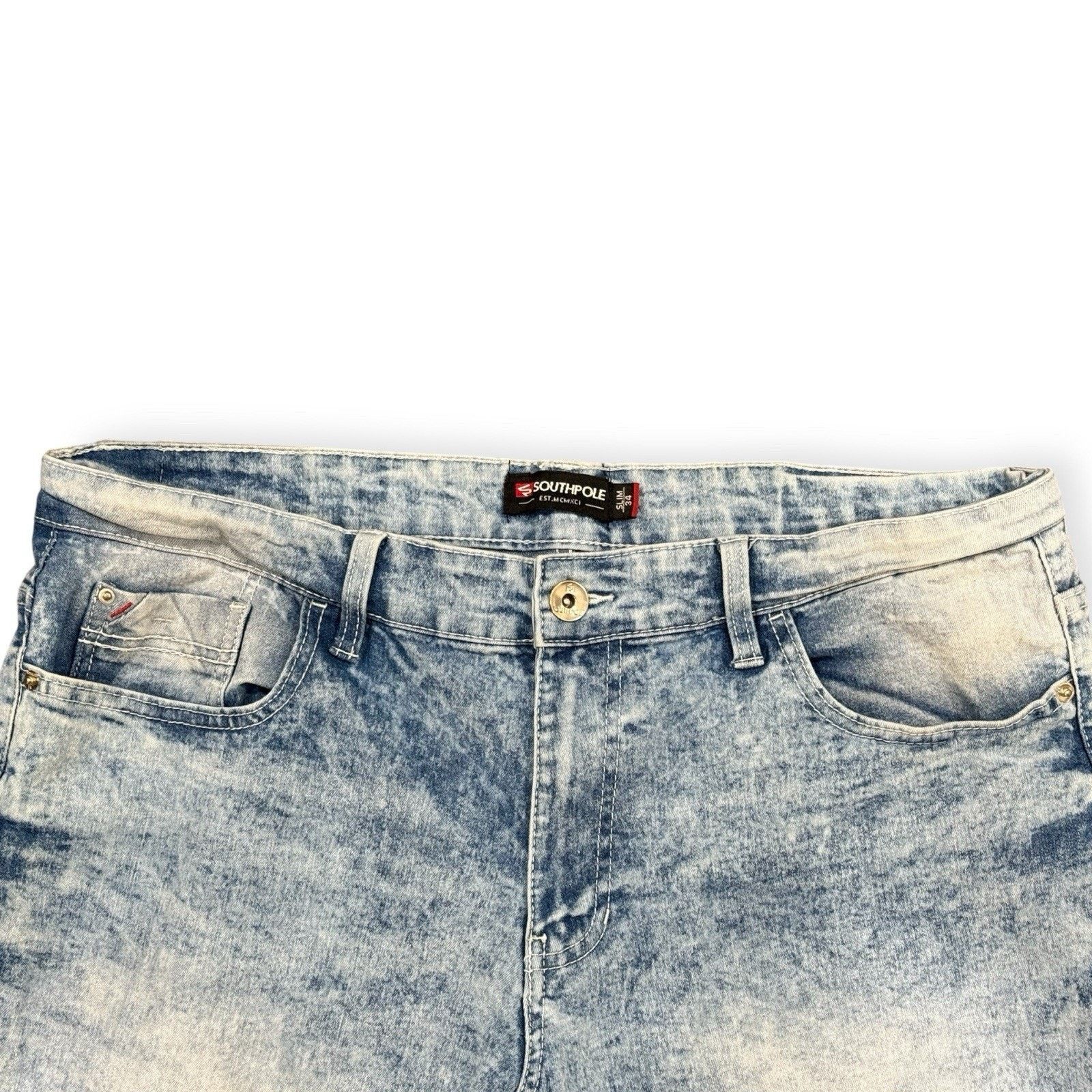 Southpole Vtg Southpole Jean Shorts Mens 34 Slim Blue Denim shorts Y2K Size US 34 / EU 50 - 3 Thumbnail