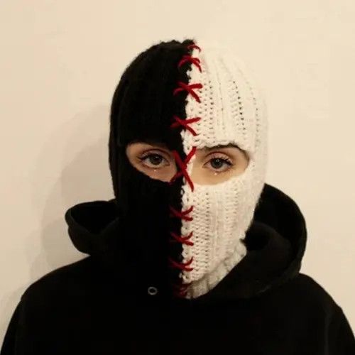 Handmade × Japanese Brand Ghost Knitted Balaclava Full-Head Size ONE SIZE - 3 Thumbnail