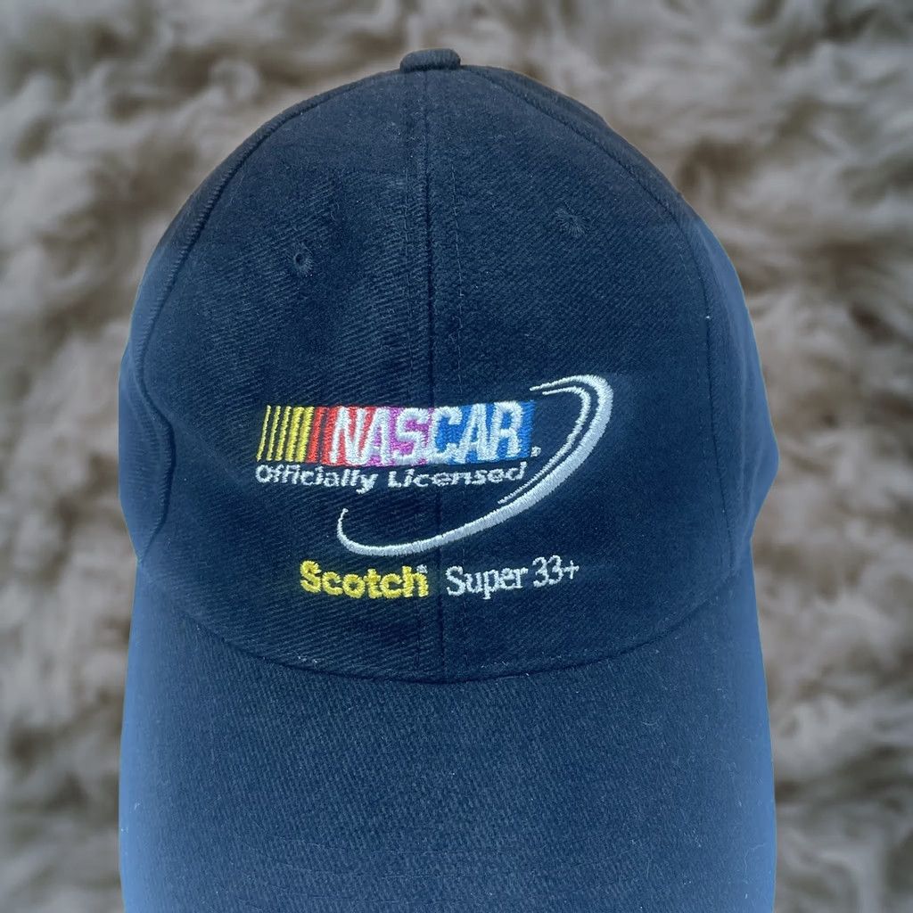 NASCAR NASCAR 3M Scotch Super33+ Hat Cap One Size Fits All Strap Back Adjustable Black Size ONE SIZE - 1 Thumbnail