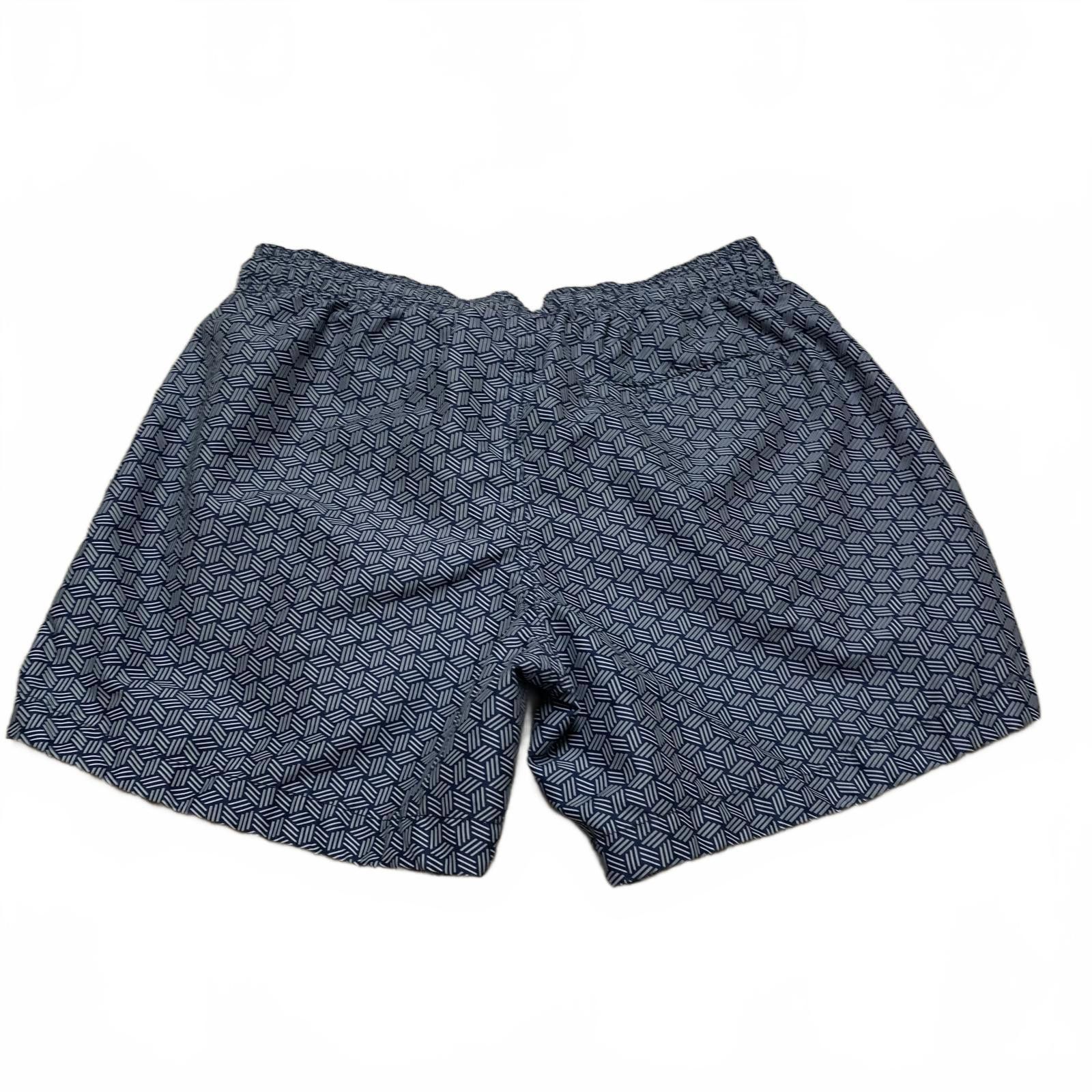 H&M H&M Men's Sz M Navy Geometric Pattern Swim Shorts Trunks Size US 32 / EU 48 - 2 Thumbnail