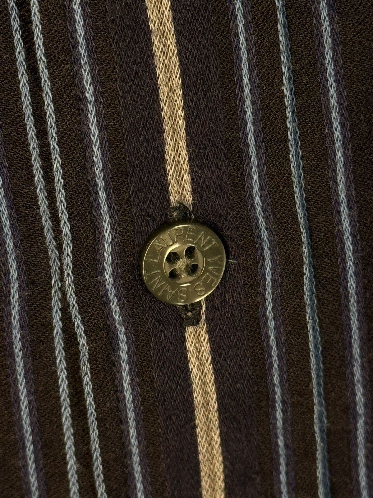 Yves Saint Laurent Super Soft YSL Shirt Summer Button Up w/ Logo Vintage Collar Size US L / EU 52-54 / 3 - 4 Thumbnail