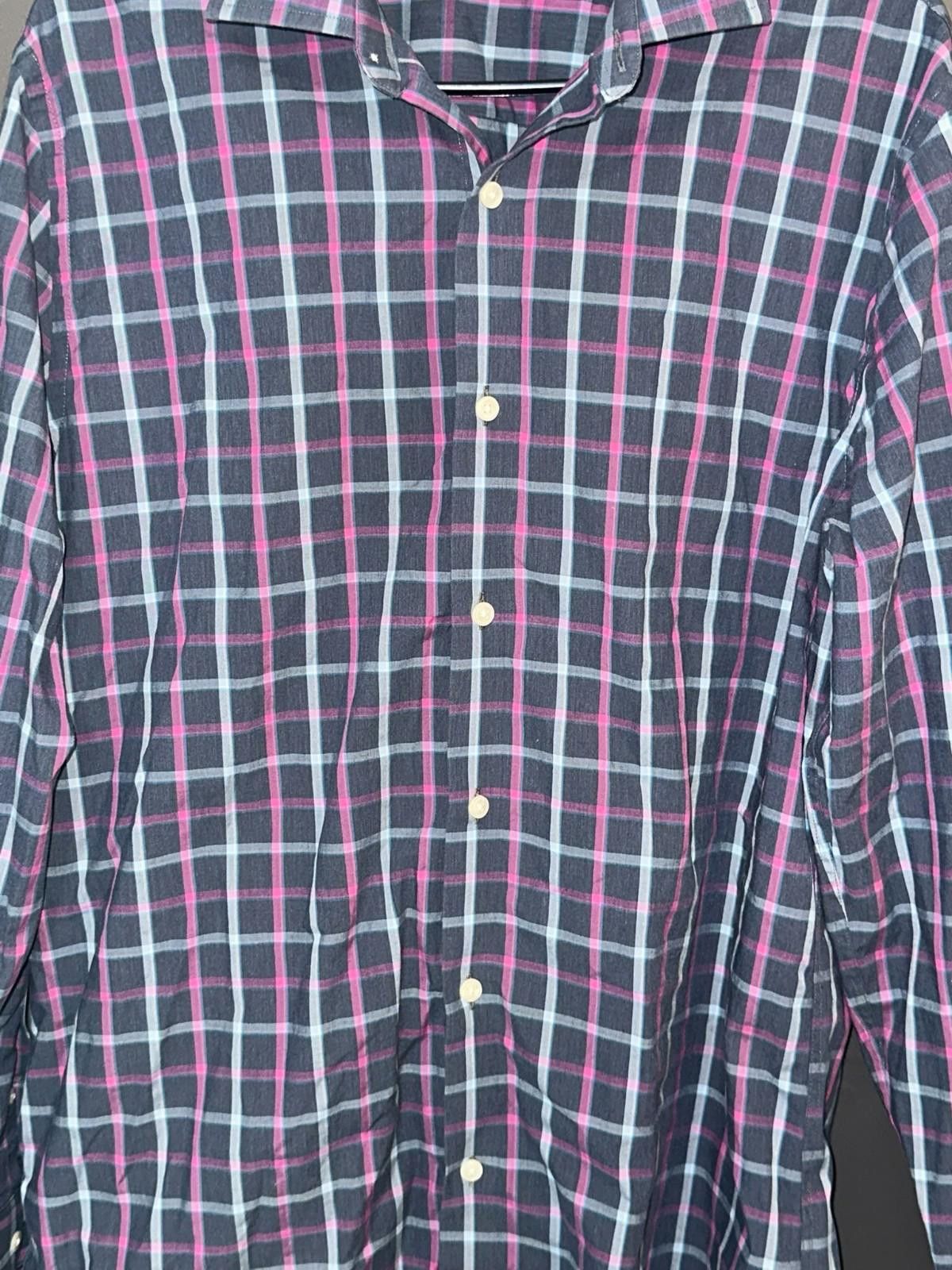 Paria Farzaneh Fairlane Plaid Shirt | Gray Blue Pink | L Size US L / EU 52-54 / 3 - 2 Thumbnail