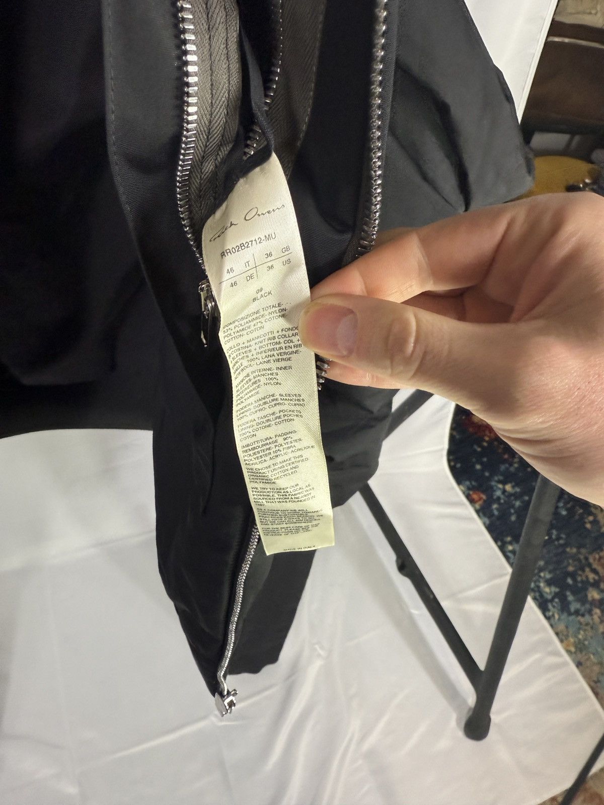 Rick Owens Rick Owens Oversized Padded Bomber Jacket – Black – IT 46 Size US S / EU 44-46 / 1 - 3 Thumbnail