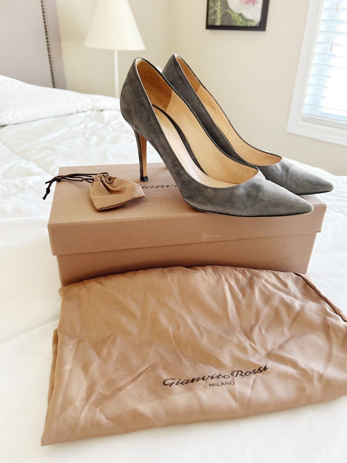 Gianvito Rossi Gianvito Rossi Gianvito 85 Suede Heels Size US 7 / IT 37 - 1 Thumbnail