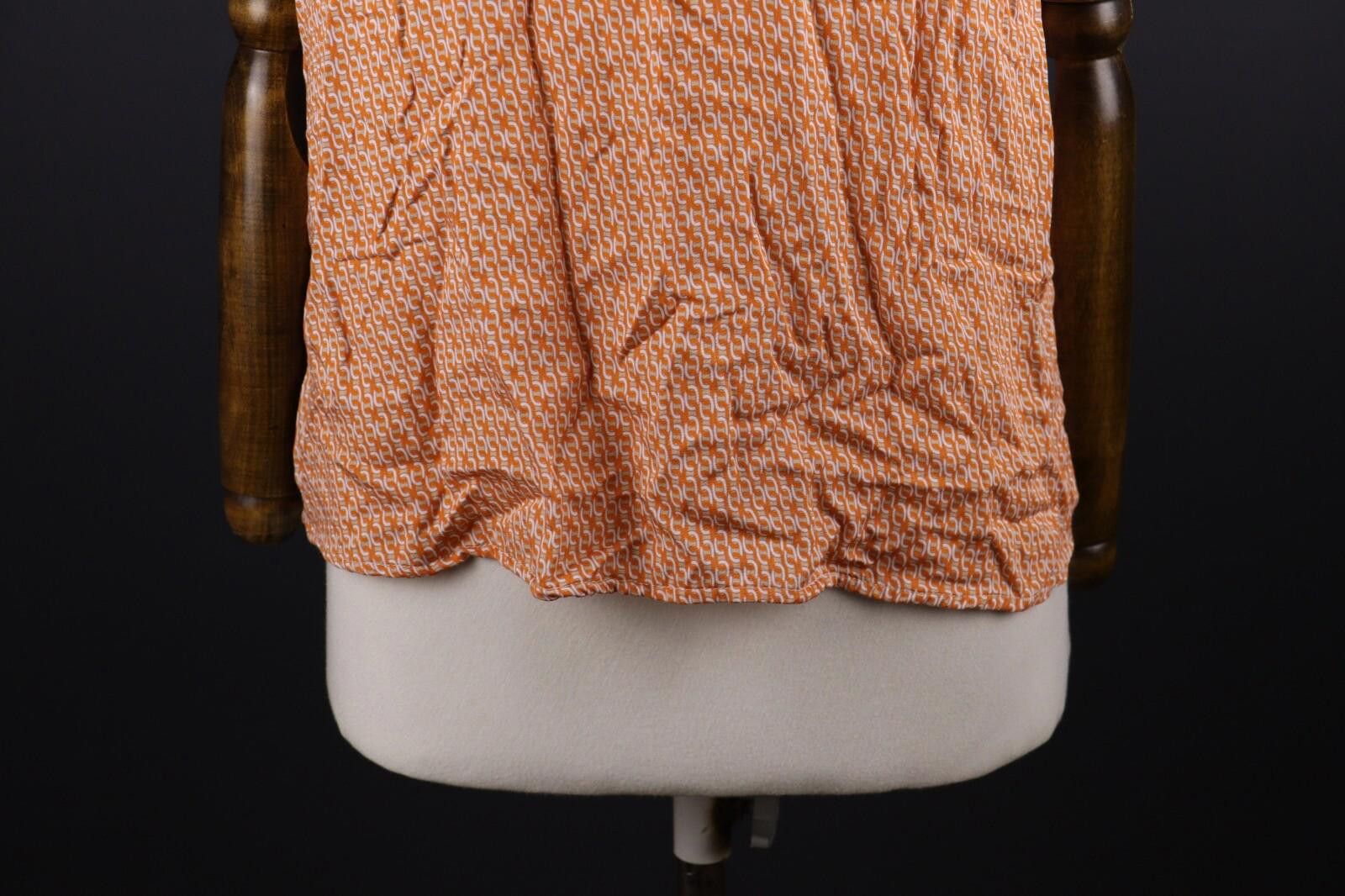 Designer Emily Van Den Bergh Orange All Over Top Shirt Size M Size M / US 6-8 / IT 42-44 - 3 Thumbnail