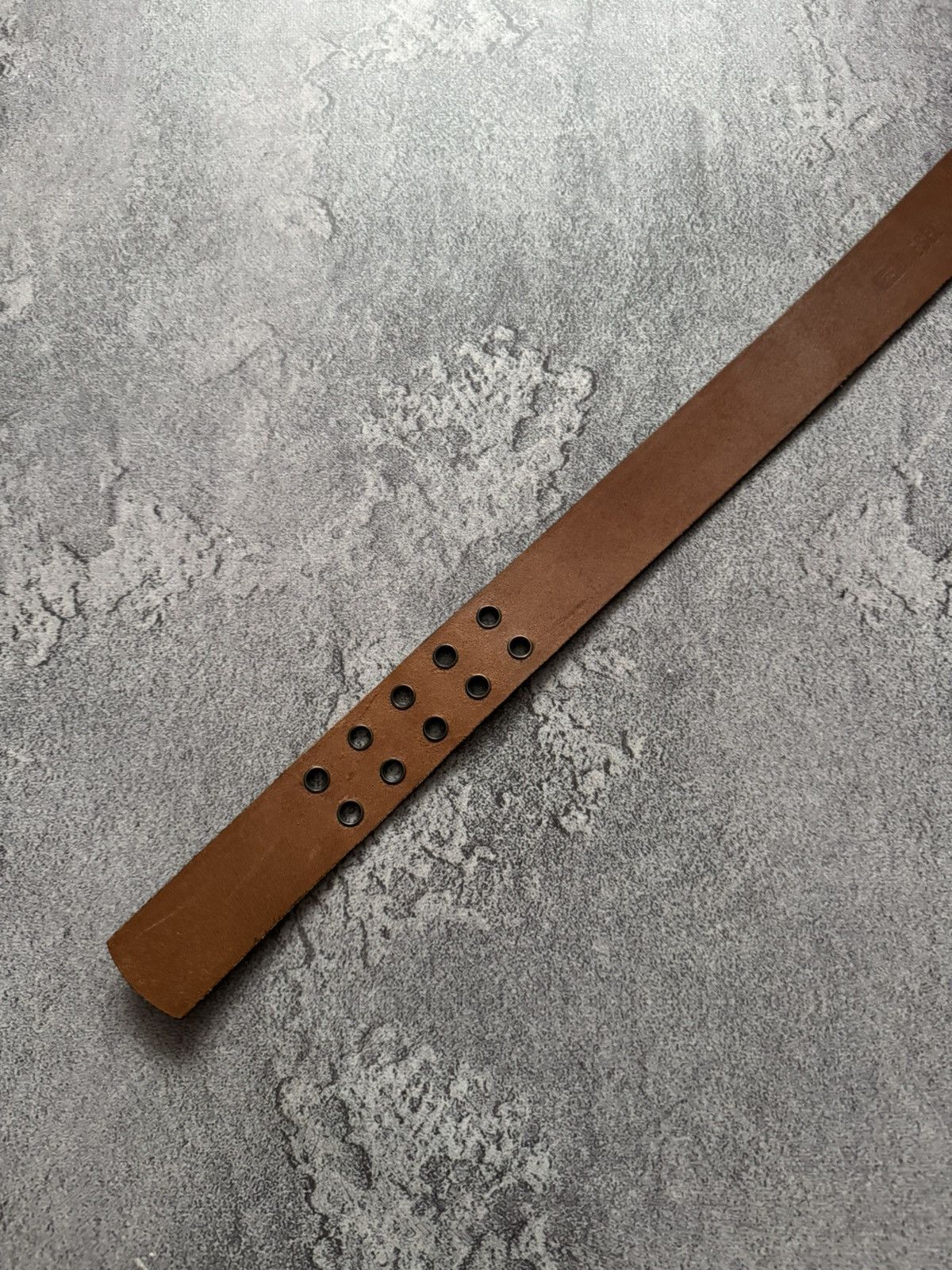 Diesel × Diesel Black Gold Diesel 100cm vintage brown leather belt biker Size ONE SIZE - 8 Thumbnail