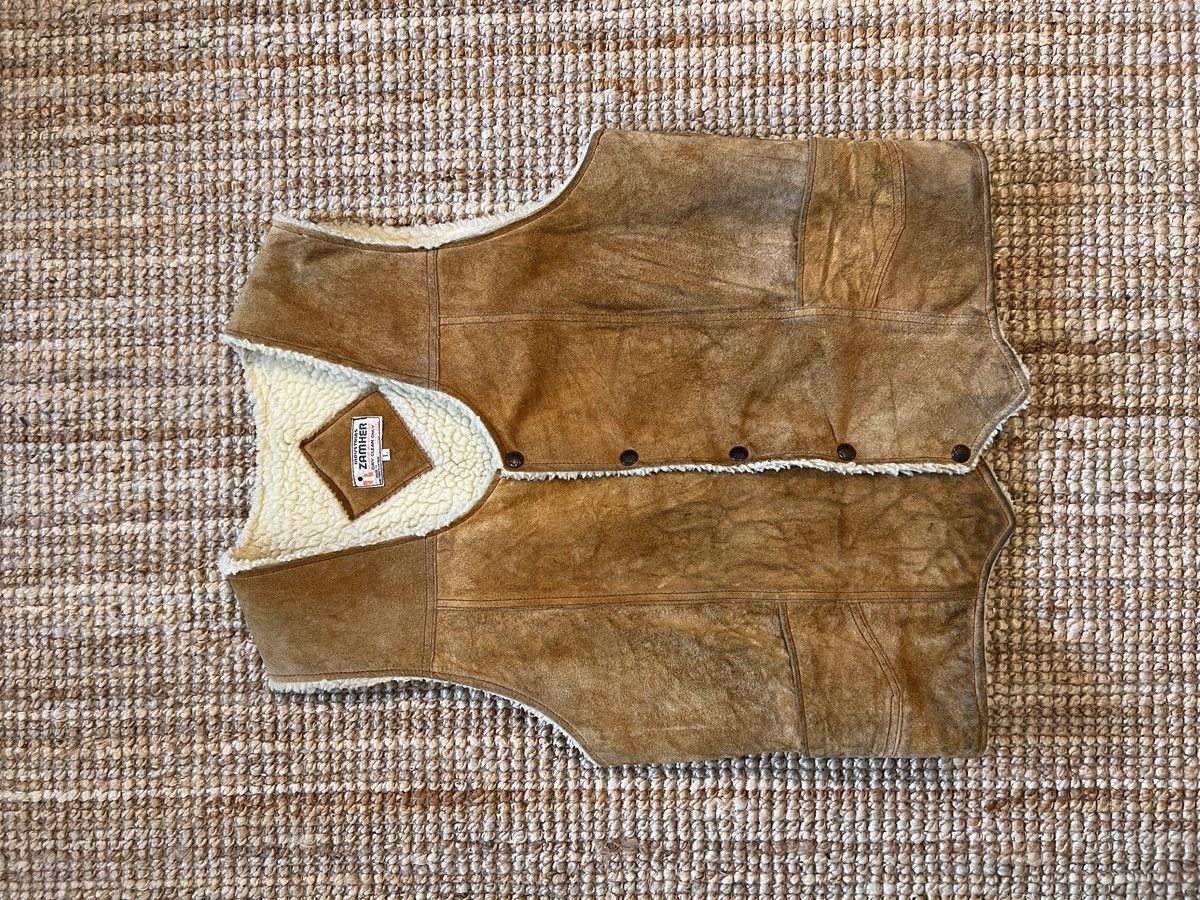 Other Shearling Suede Western Vest Size US L / EU 52-54 / 3 - 1 Thumbnail